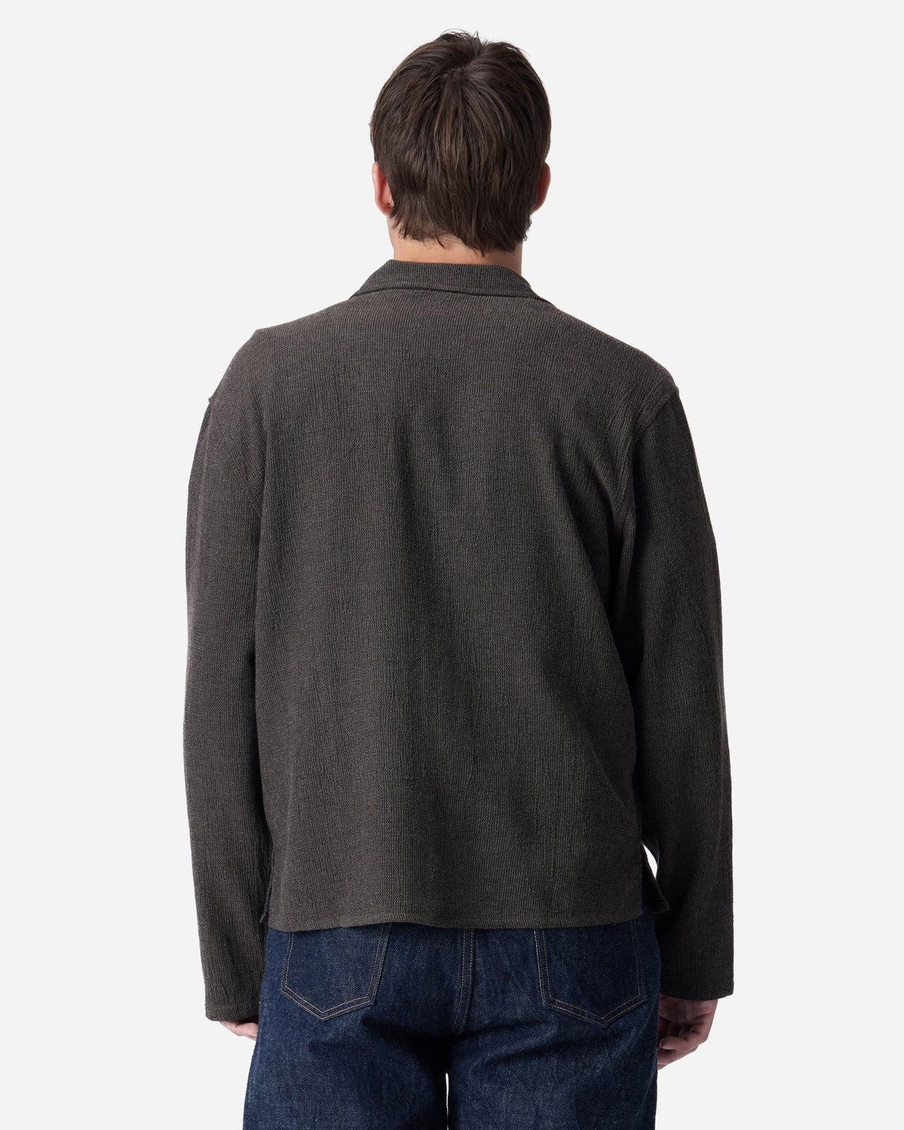 3sixteen Loop Collar Shirt - Chocolate Marled - Image 3