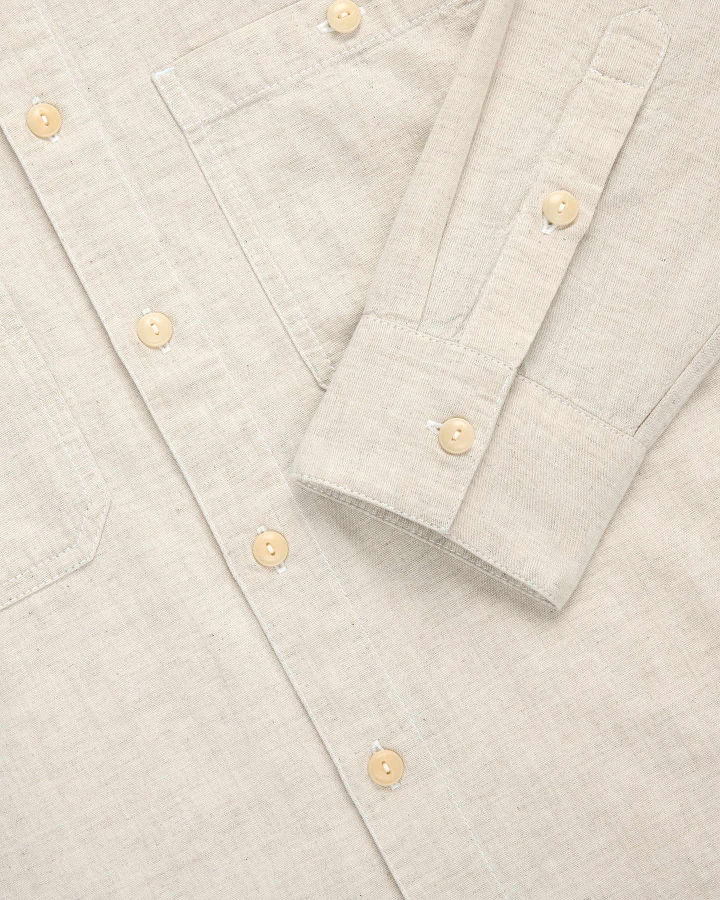 3sixteen Utility Shirt - Ecru Chambray - Image 4