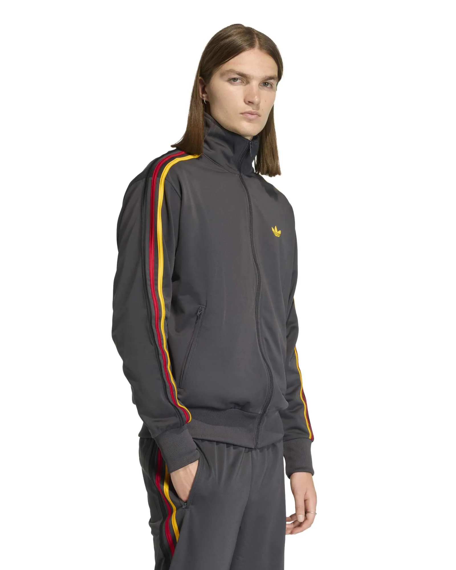 Adidas Firebird Track Top - Utility Black / Collegiate Gold