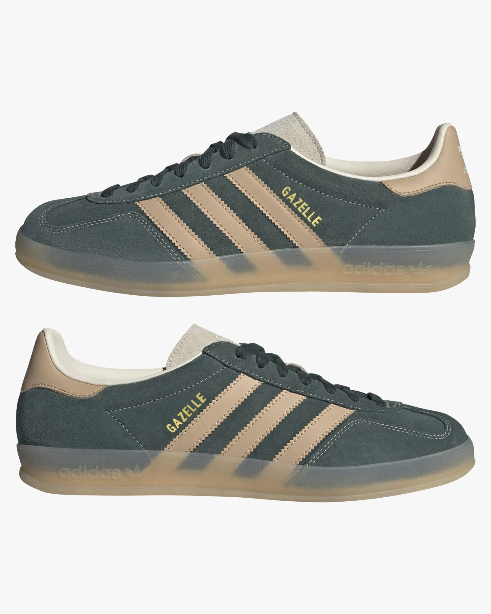 Adidas Gazelle Indoor - Shadow Green / Warm Sandstone / Wonder White - Image 6