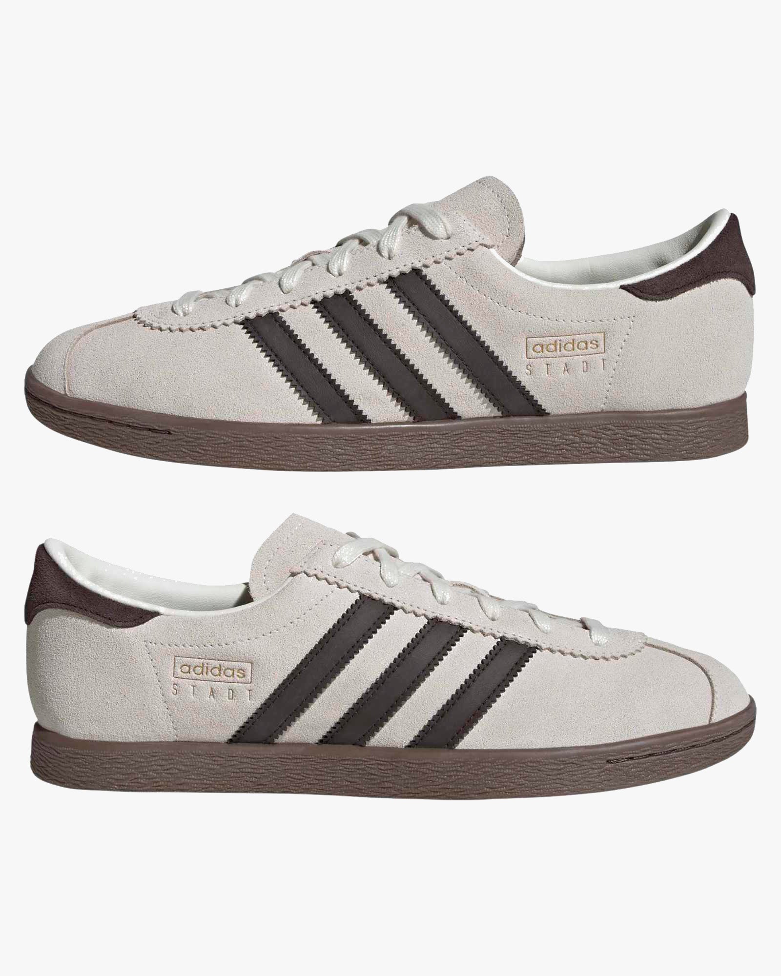 Adidas Stadt - Cloud White / Dark Brown / Gum - Image 5