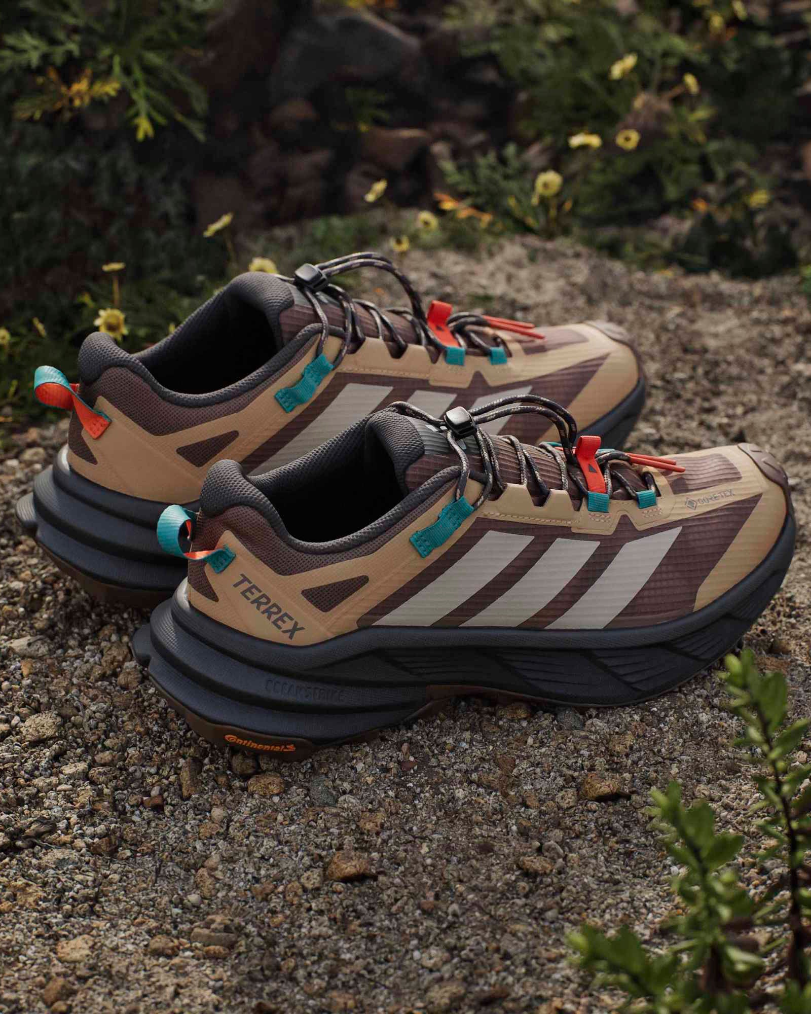 Adidas Terrex Freehiker SL GORE-TEX - Earth Strata / Beige / Pure Teal - Image 2