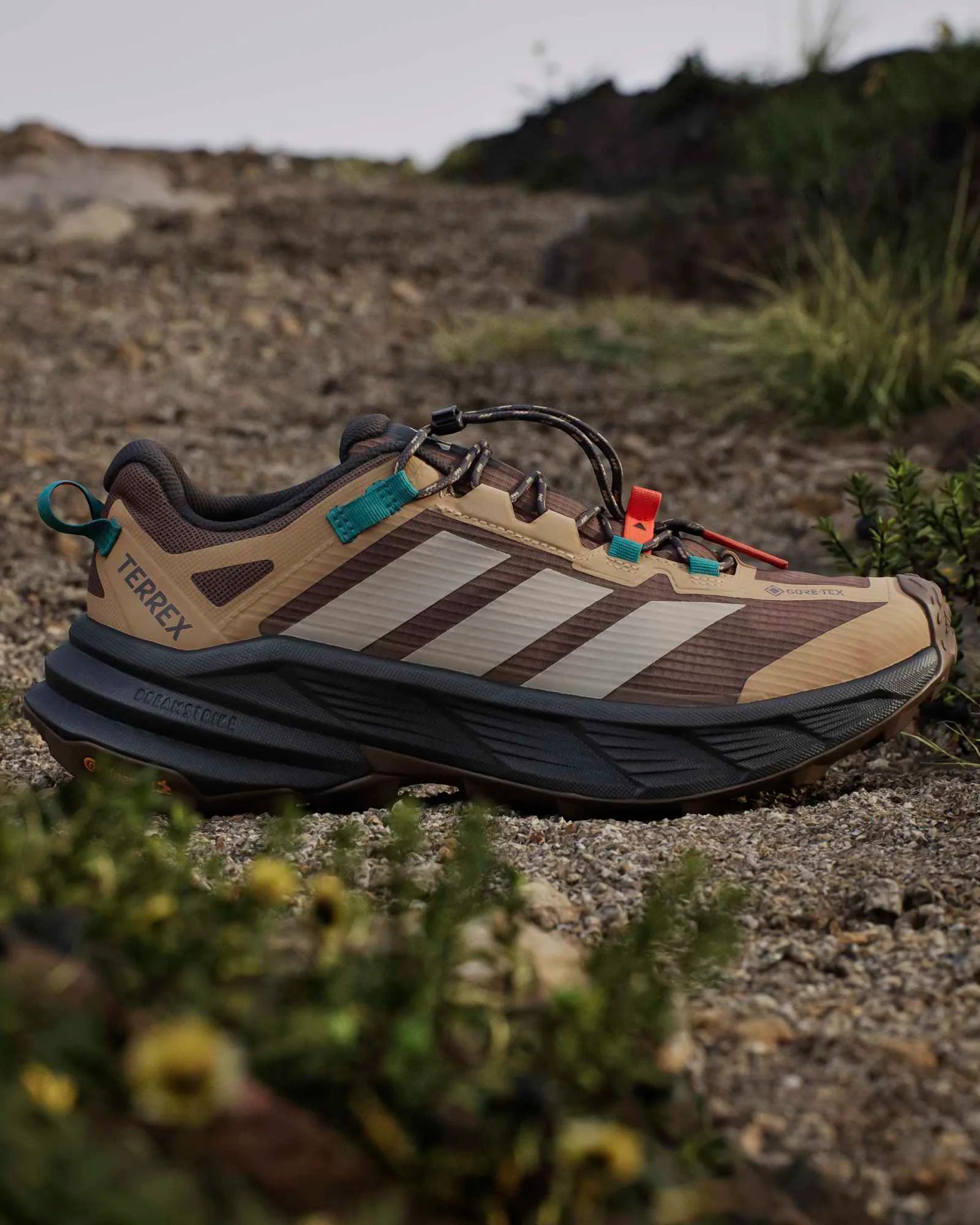 Adidas Terrex Freehiker SL GORE-TEX - Earth Strata / Beige / Pure Teal - Image 3