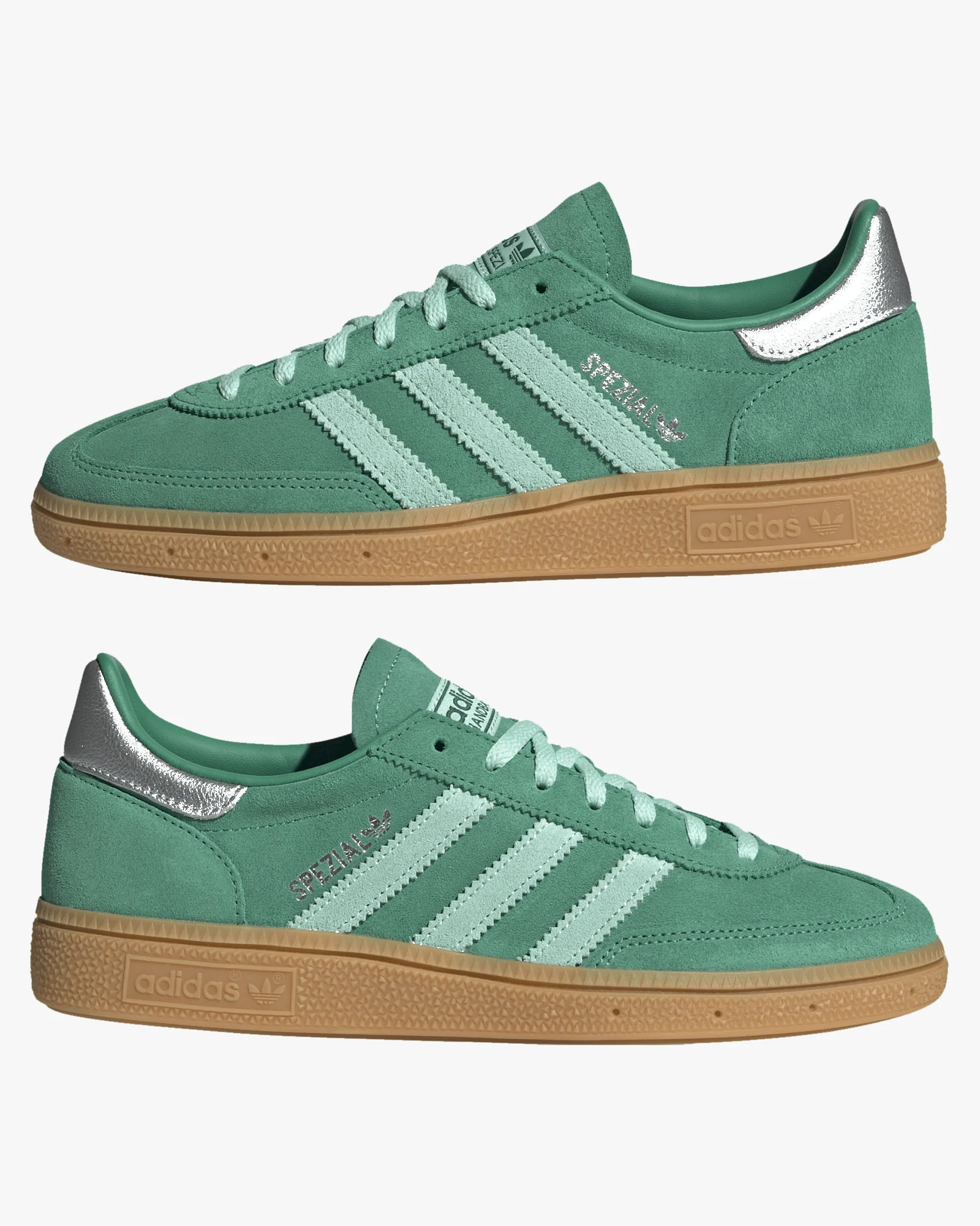 Adidas Womens Handball Spezial - Semi Court Green / Clear Mint / Gum - Image 7