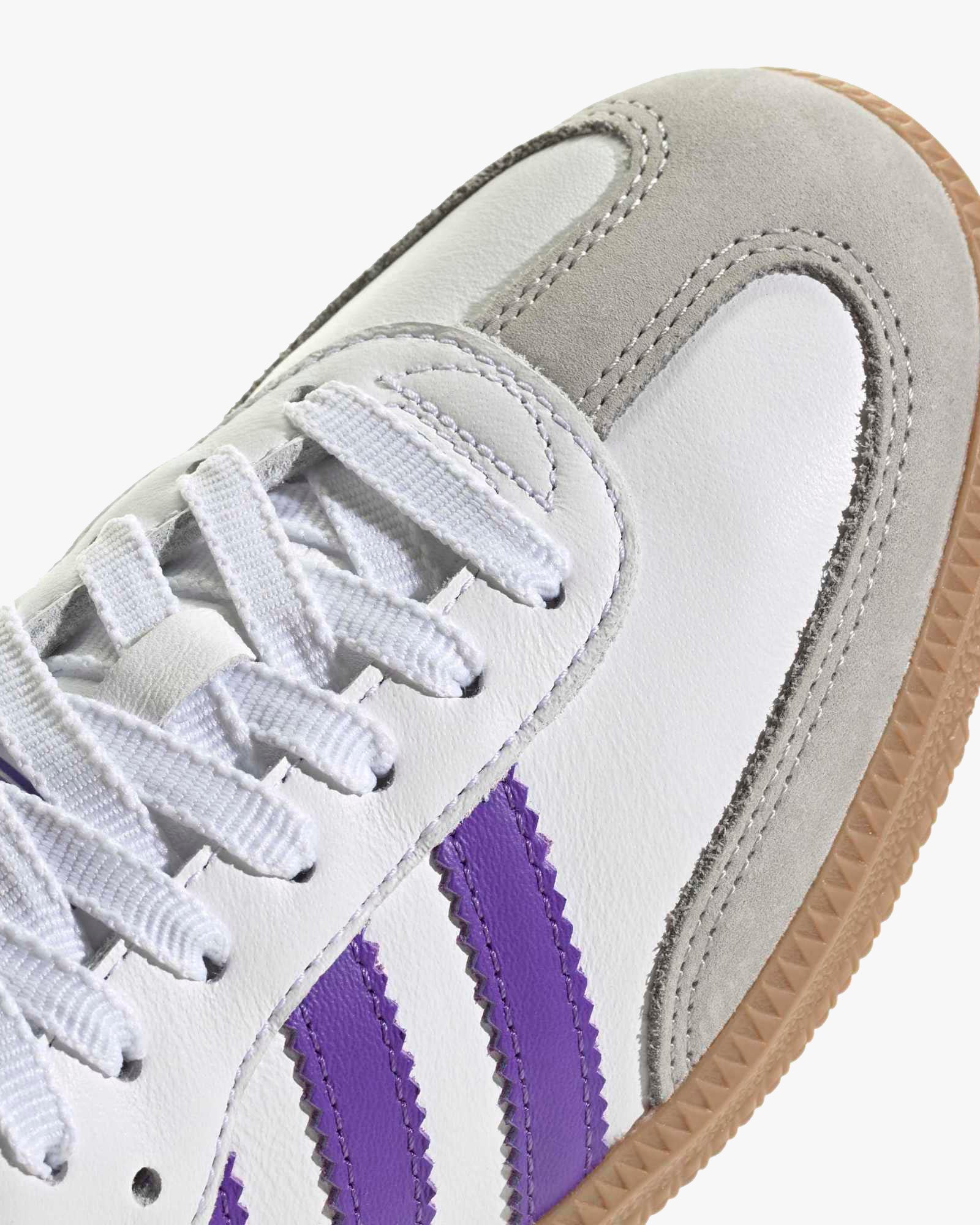 Adidas Womens Samba OG - Cloud White / Purple Rush / Grey One - Image 2