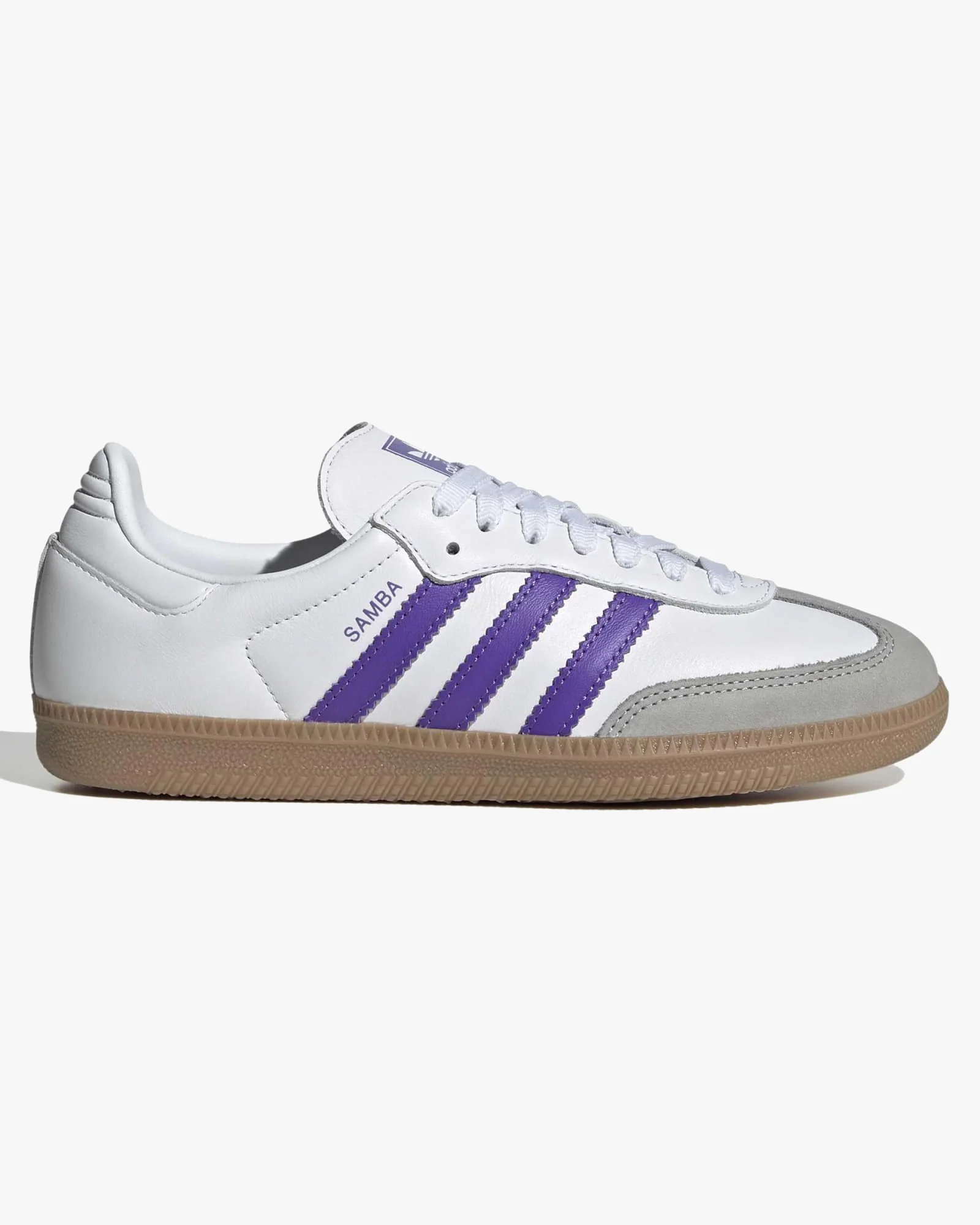 Adidas Womens Samba OG - Cloud White / Purple Rush / Grey One - Image 4
