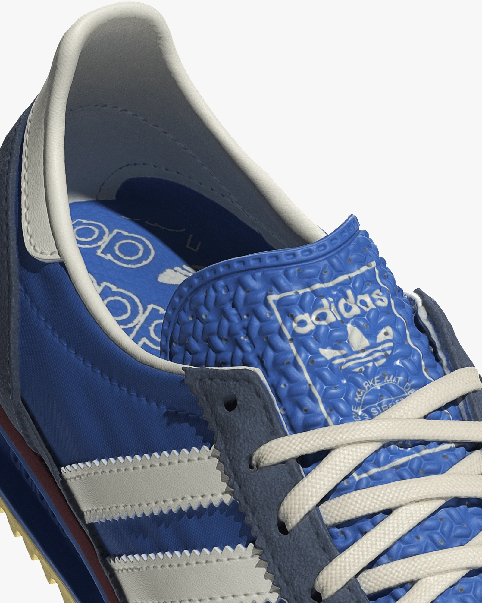 Adidas Womens SL72 OG - Blue Bird / Off White / Preloved Ink - Image 3