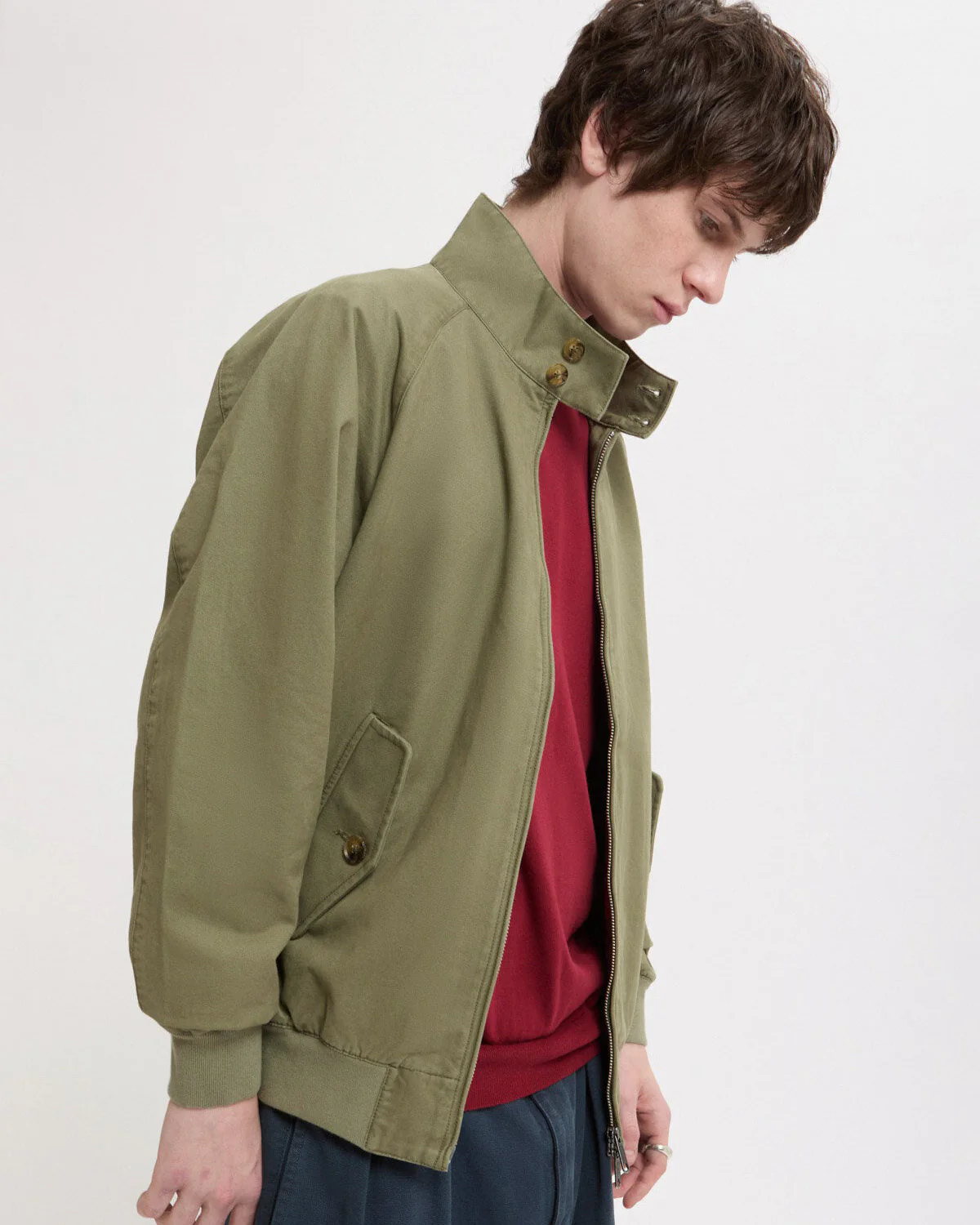 Baracuta G9 Twill Harrington Jacket - Lichen Green - Image 2