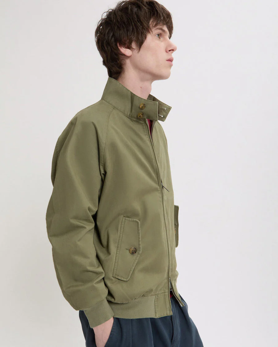 Baracuta G9 Twill Harrington Jacket - Lichen Green - Image 3