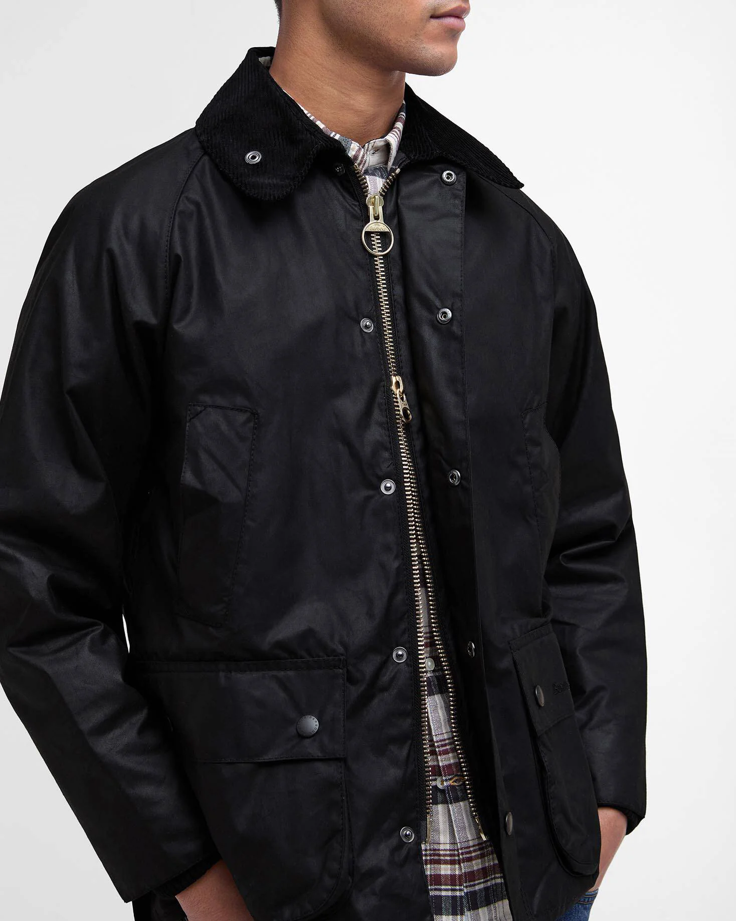 Barbour Heritage BedaleĀ® Waxed Jacket - Black - Image 2