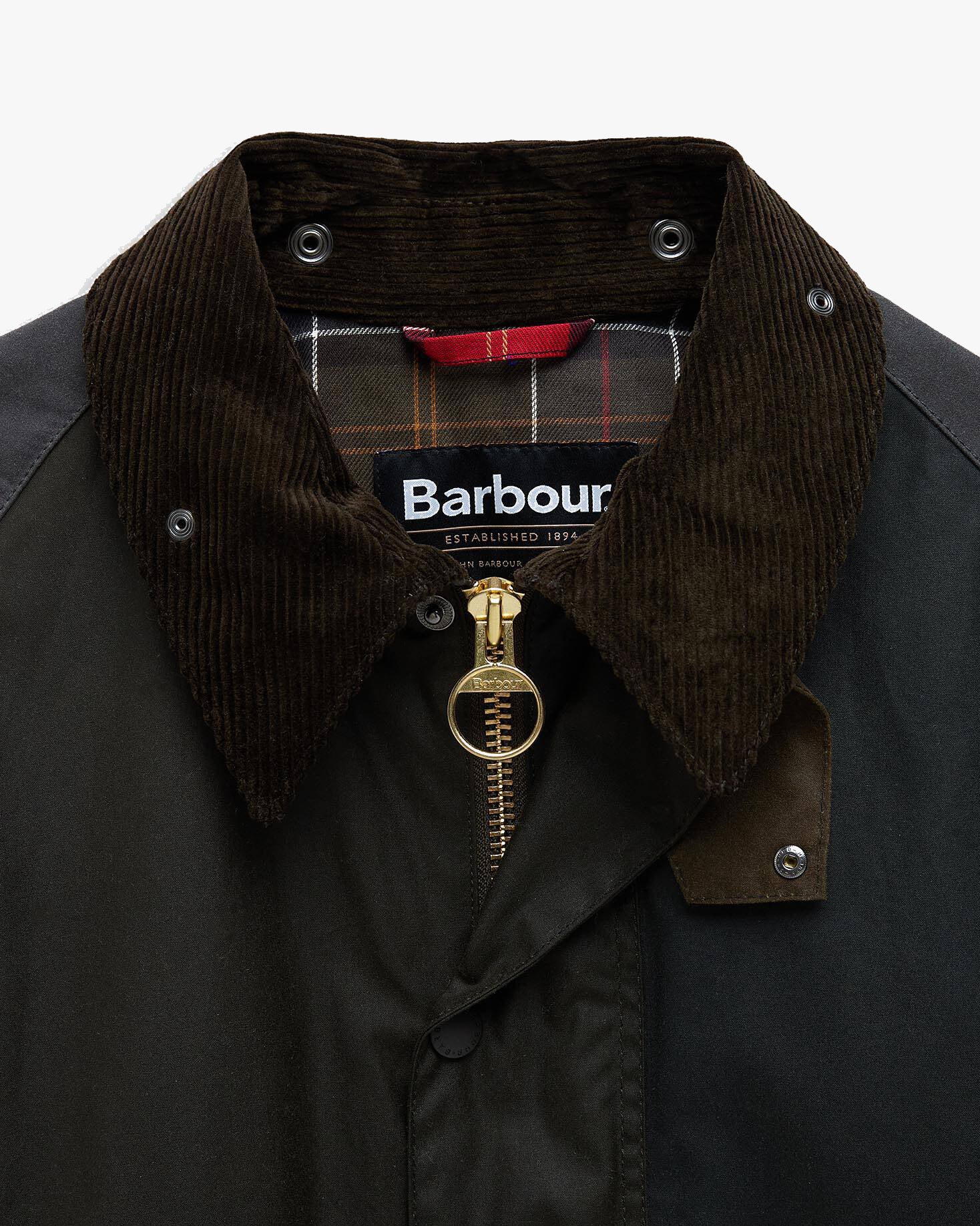 Barbour Heritage Patchwork Transport Waxed Jacket - Sage Multi - Image 7