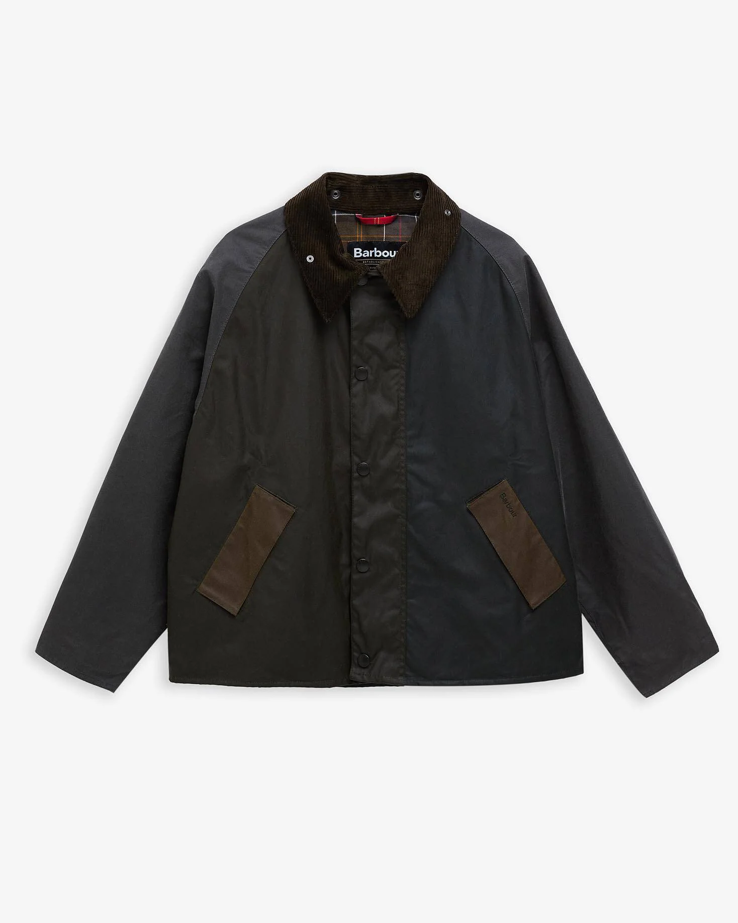 Barbour Heritage Patchwork Transport Waxed Jacket - Sage Multi - Image 8