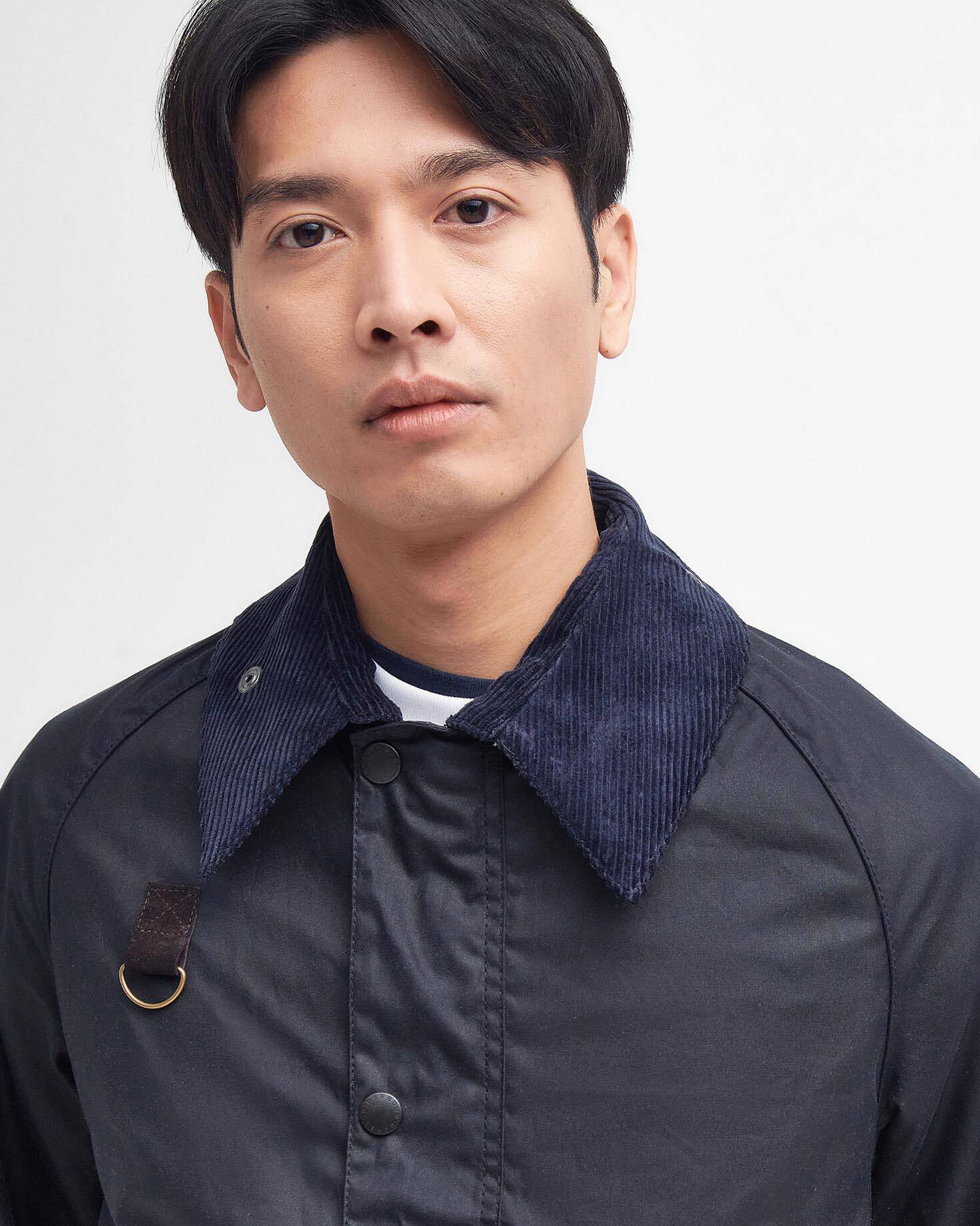 Barbour Heritage Spey Slim Waxed Jacket - Navy - Image 3