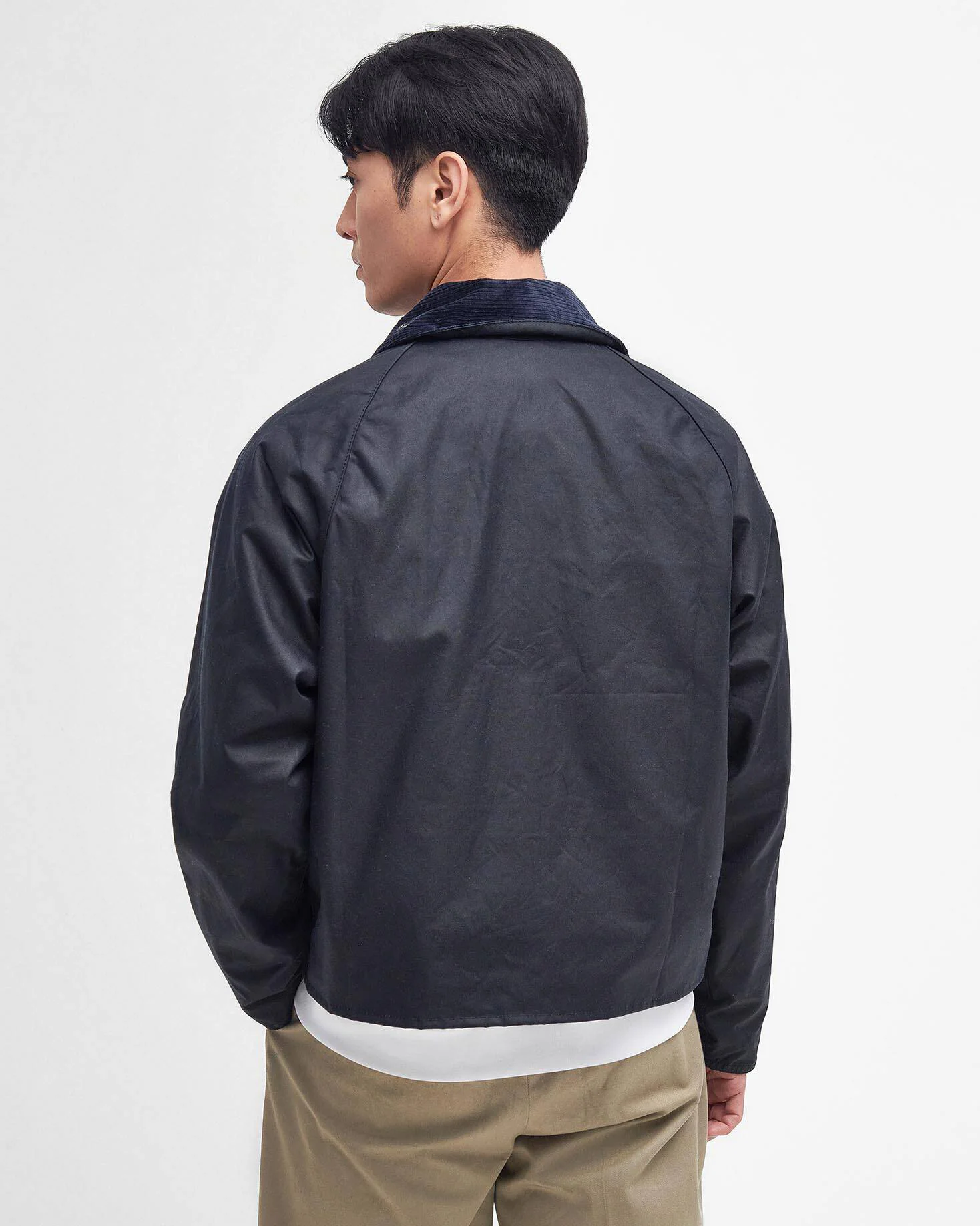 Barbour Heritage Spey Slim Waxed Jacket - Navy - Image 5