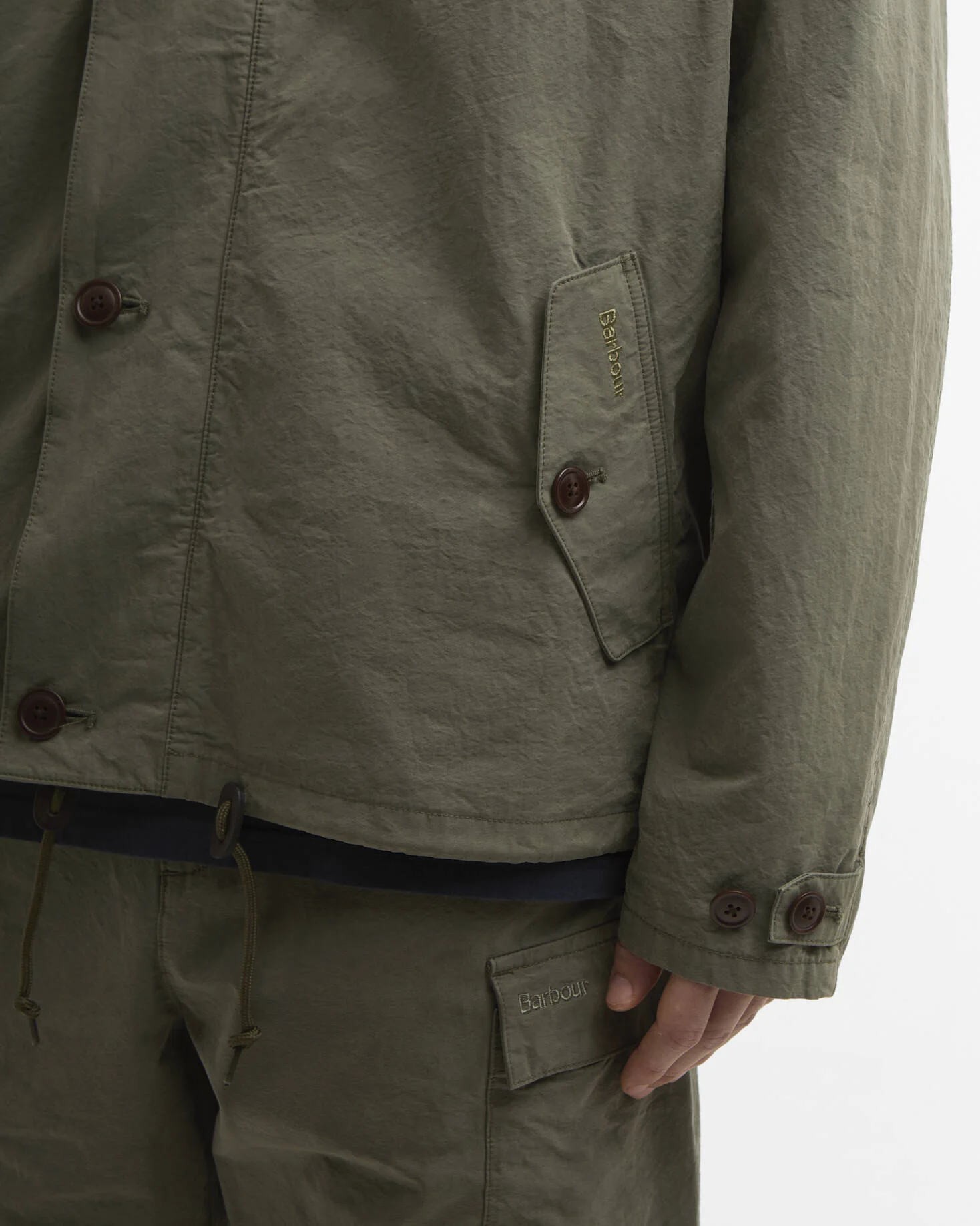 Barbour Heritage Westoe Mac Jacket - Army Green - Image 4