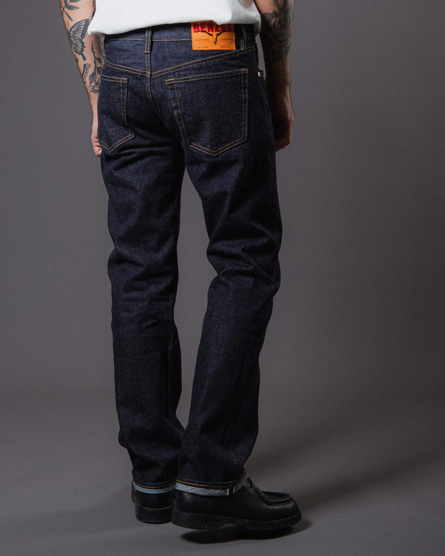 Benzak Denim Developers B-07 Relaxed Straight Mens Jeans - 14oz Forties Era Selvedge - Image 3