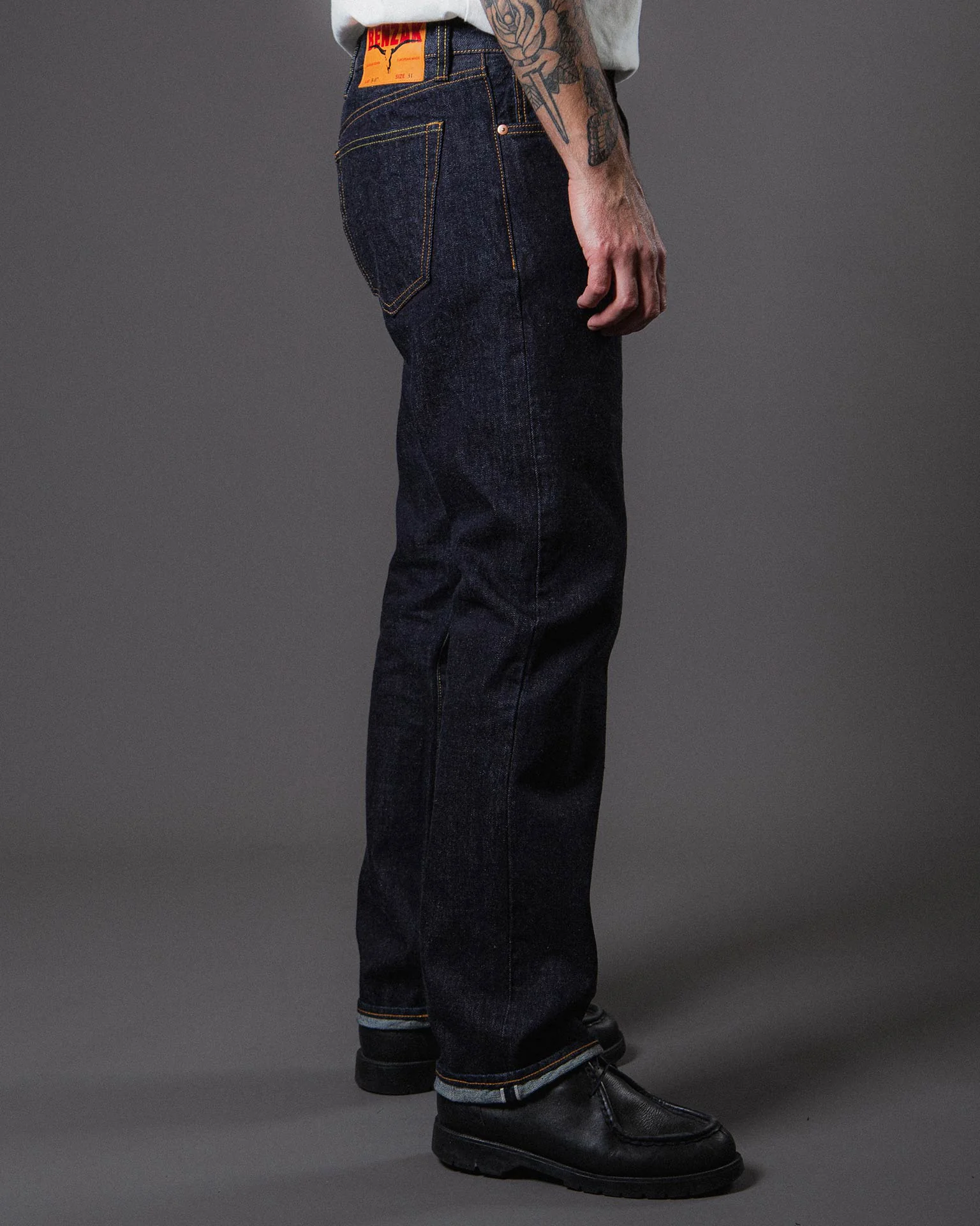 Benzak Denim Developers B-07 Relaxed Straight Mens Jeans - 14oz Forties Era Selvedge - Image 4