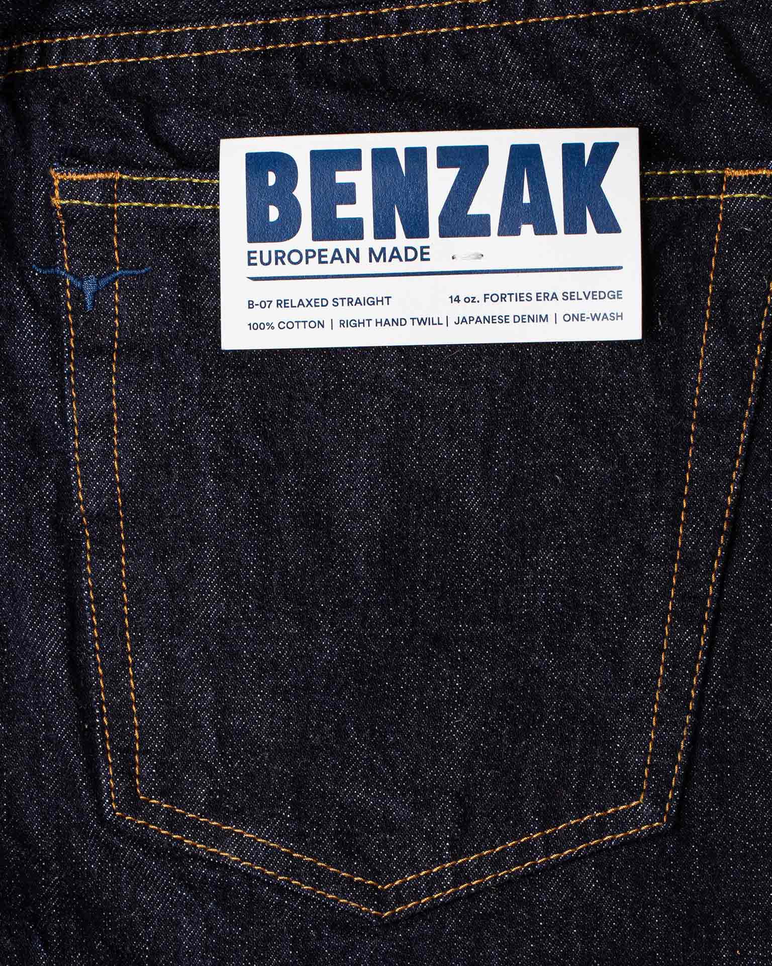 Benzak Denim Developers B-07 Relaxed Straight Mens Jeans - 14oz Forties Era Selvedge - Image 9