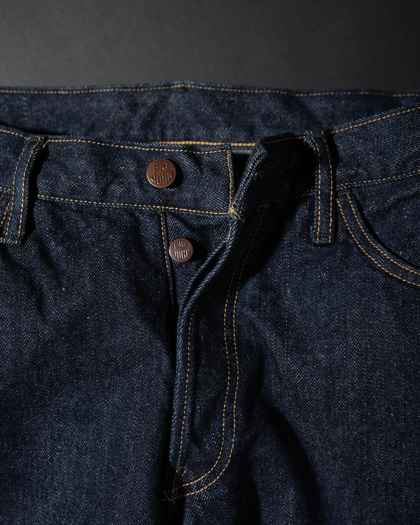 Big John Green Label M1011RC Wild Duck Yoshi Denim Wide Straight Selvedge Jeans - Indigo Onewash - Image 10