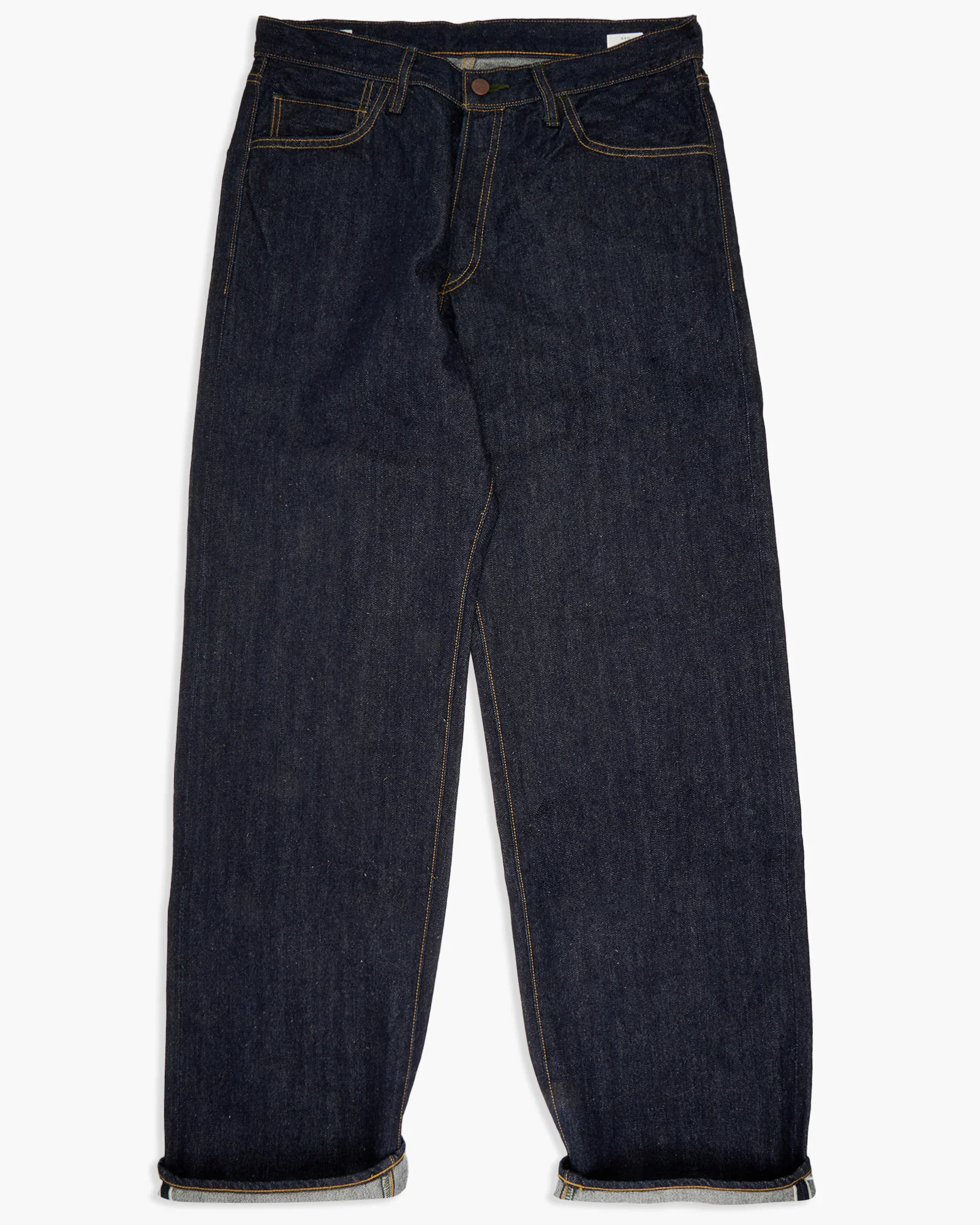 Big John Green Label M1011RC Wild Duck Yoshi Denim Wide Straight Selvedge Jeans - Indigo Onewash - Image 12