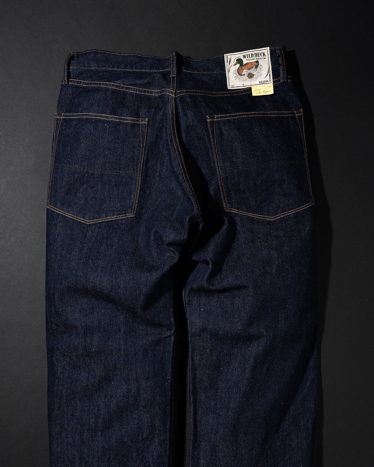 Big John Green Label M1011RC Wild Duck Yoshi Denim Wide Straight Selvedge Jeans - Indigo Onewash - Image 8
