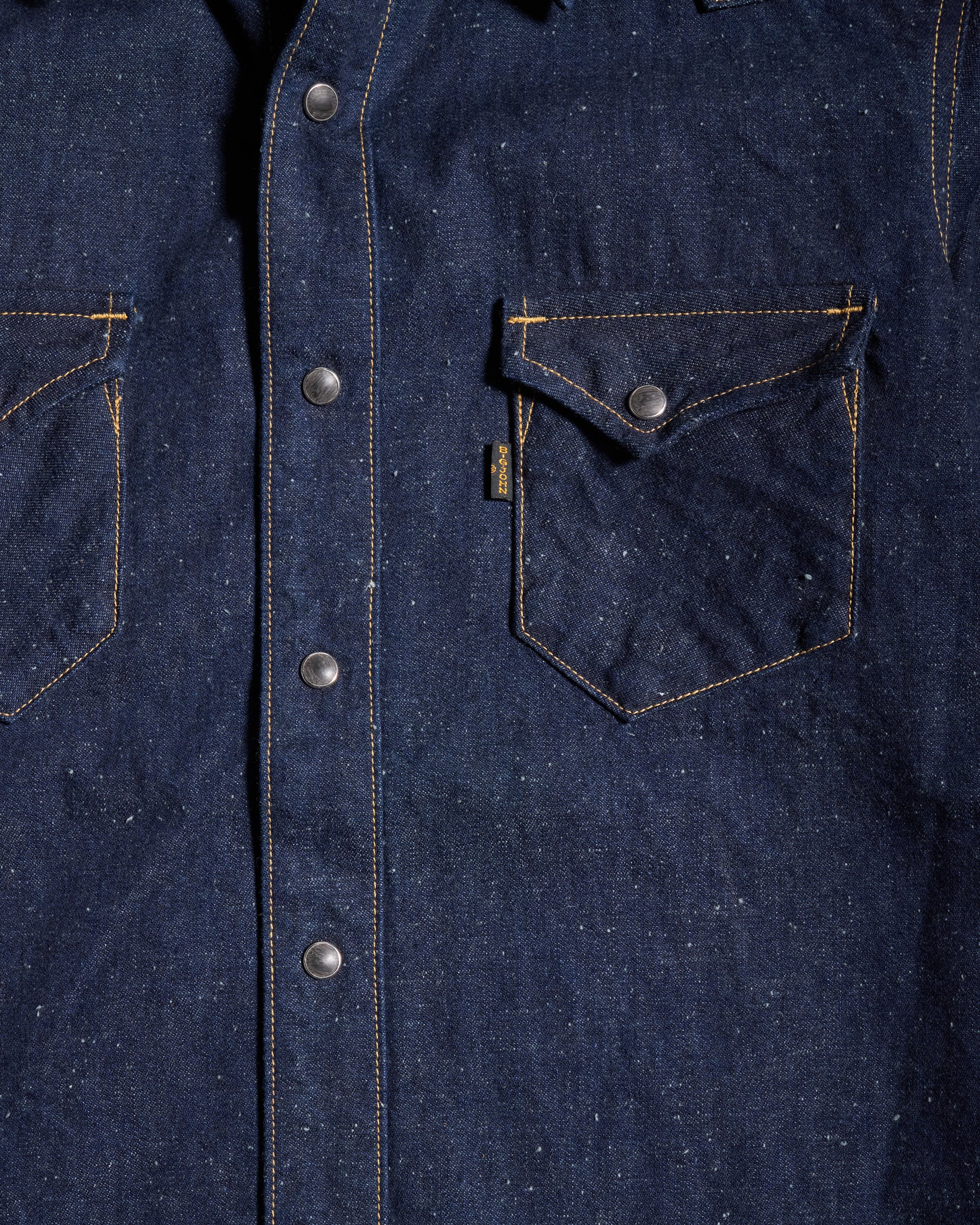 Big John MS004E 10oz Selvedge Denim Work Shirt - Vintage Neppy Indigo - Image 3