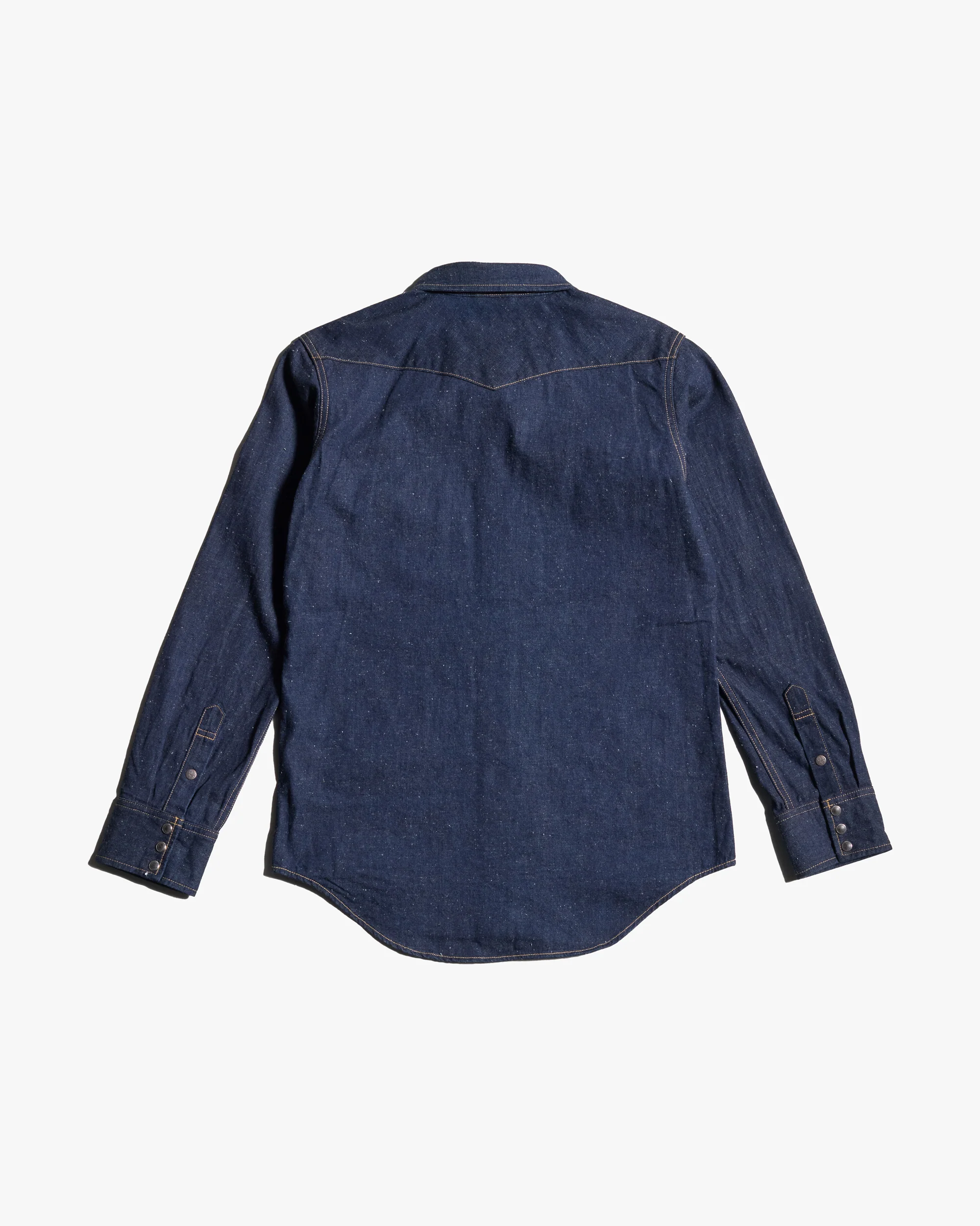 Big John MS004E 10oz Selvedge Denim Work Shirt - Vintage Neppy Indigo - Image 4