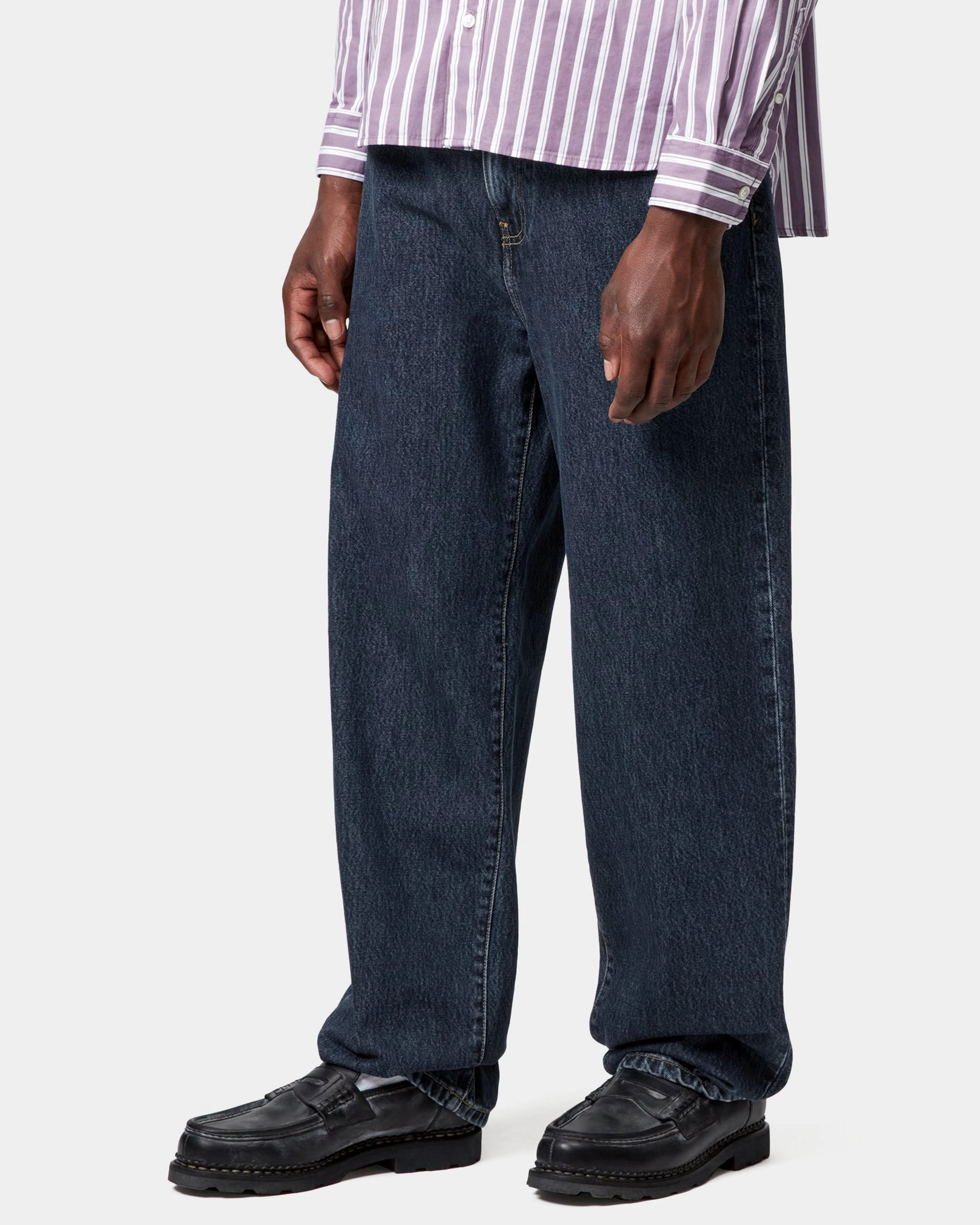 Carhartt WIP Aaron Pant Regular Tapered Mens Jeans - Blue Rinsed - Image 3