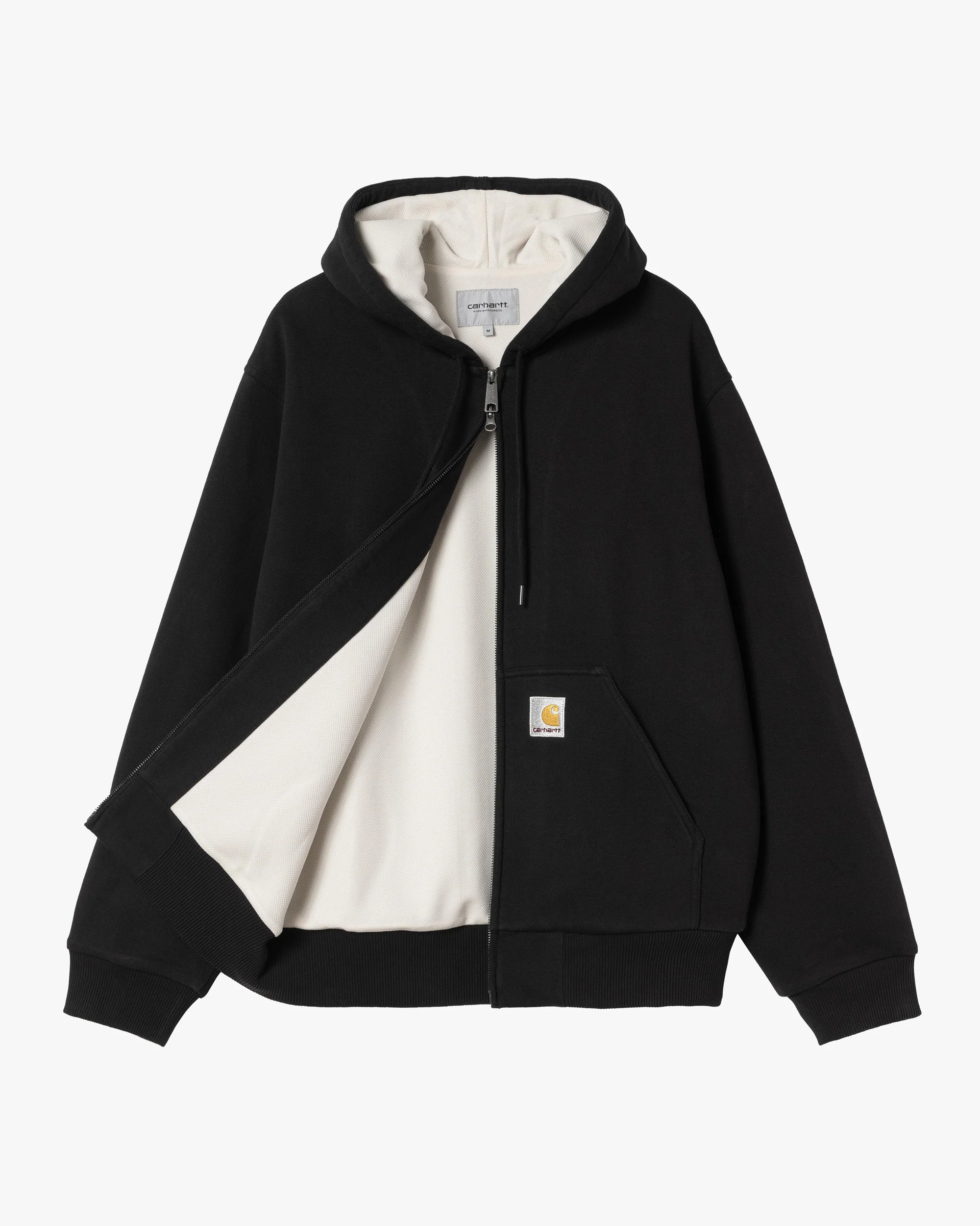 Carhartt WIP Active Sweat Jacket - Black Stone Washed - Image 7