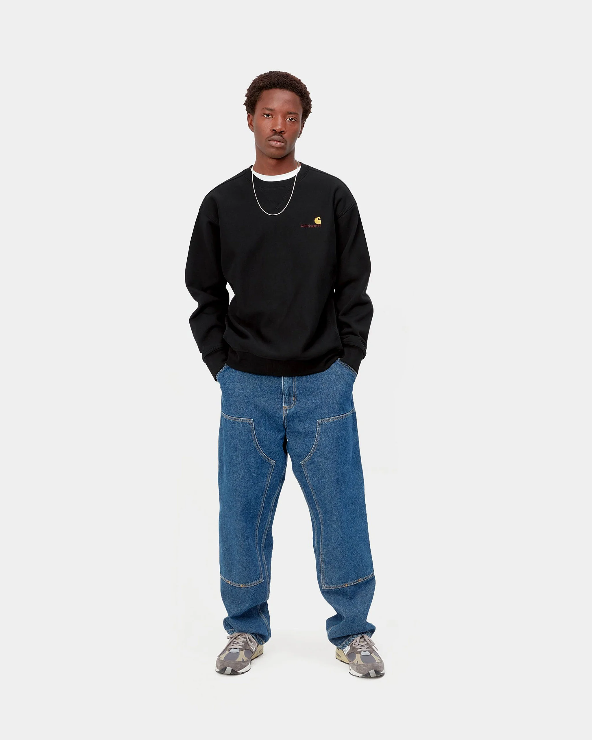 Carhartt WIP American Script Sweat - Black - Image 3