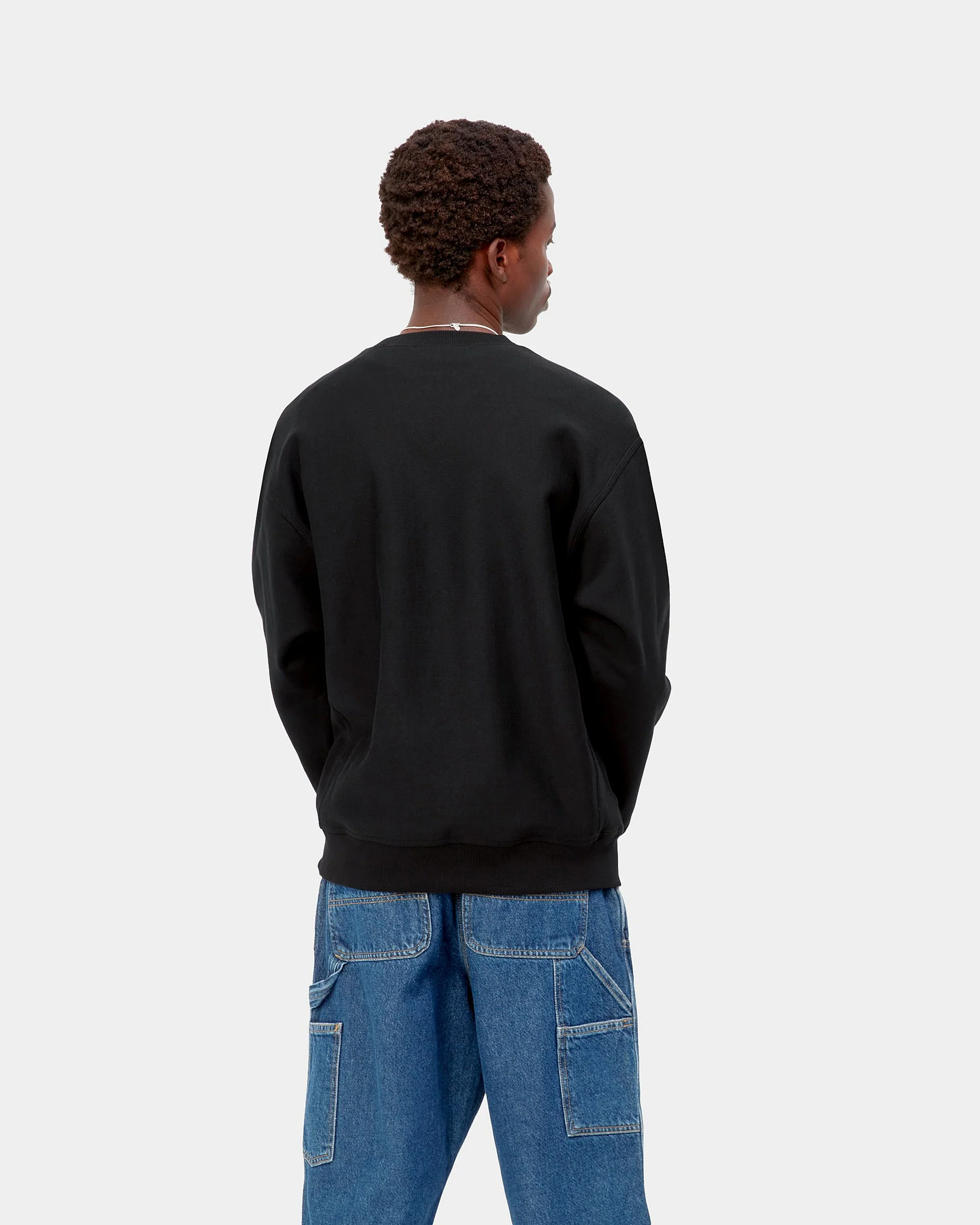 Carhartt WIP American Script Sweat - Black - Image 4