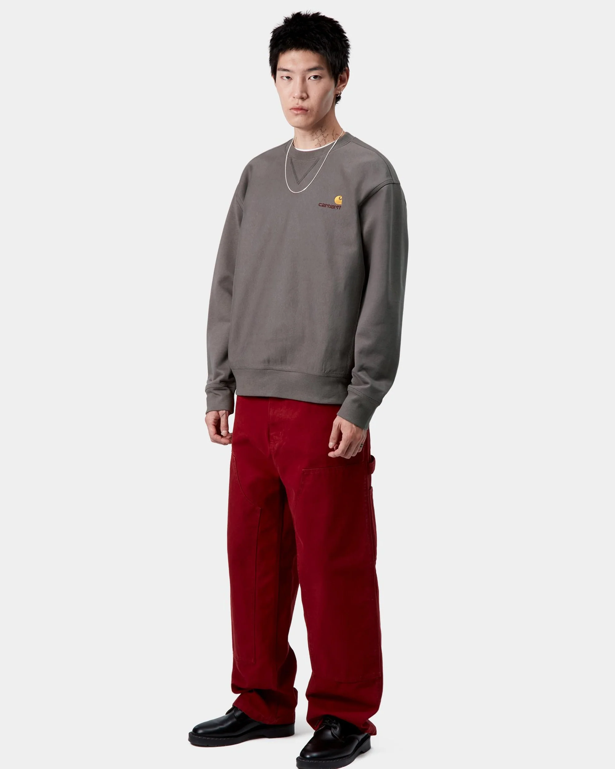 Carhartt WIP American Script Sweat - Porphyry - Image 4