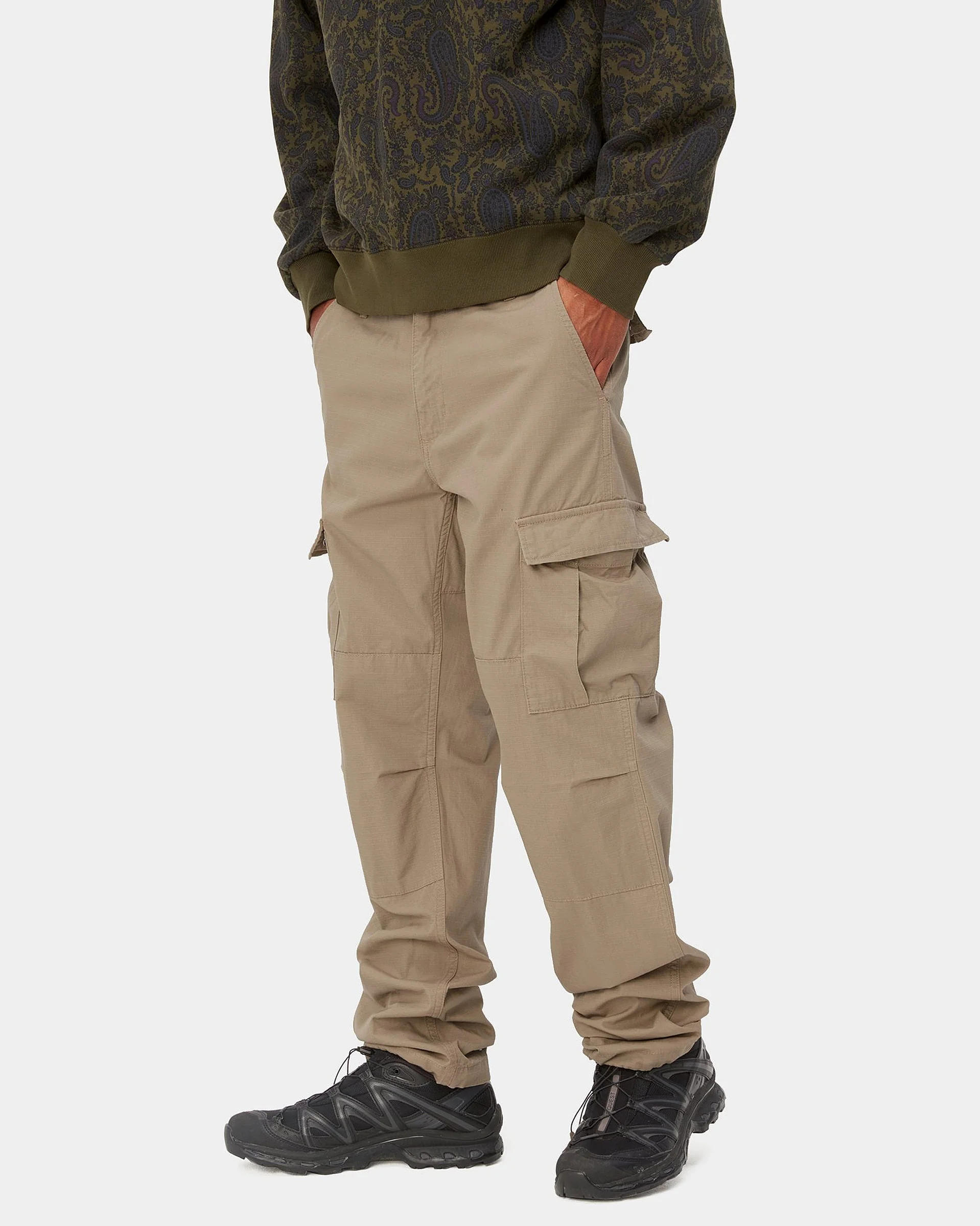 Carhartt WIP Aviation Pant Slim Fit Cargo - Leather Rinsed - Image 3