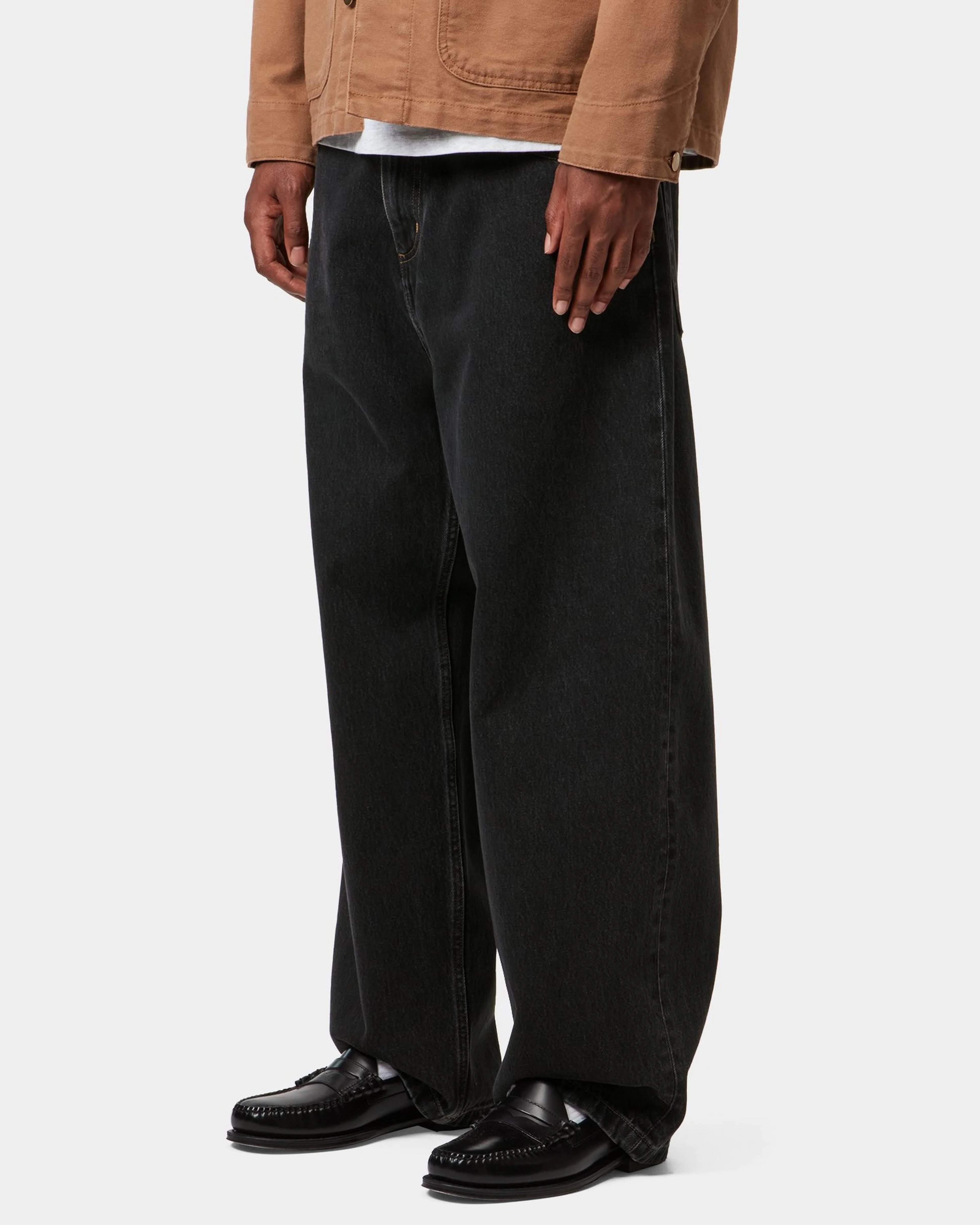 Carhartt WIP Brandon Pant Loose Straight Mens Jeans - Black Stone Washed