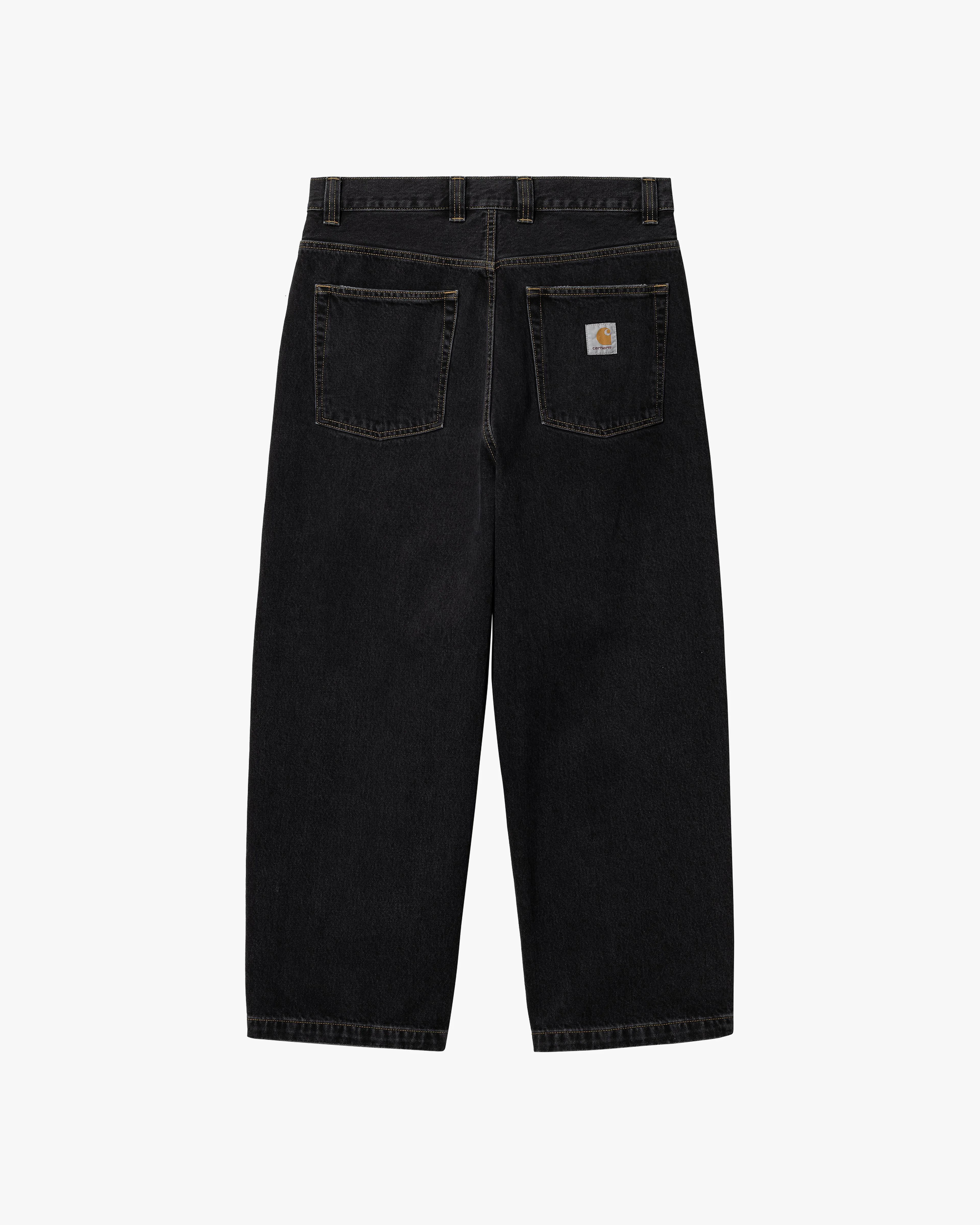 Carhartt WIP Brandon Pant Loose Straight Mens Jeans - Black Stone Washed - Image 5