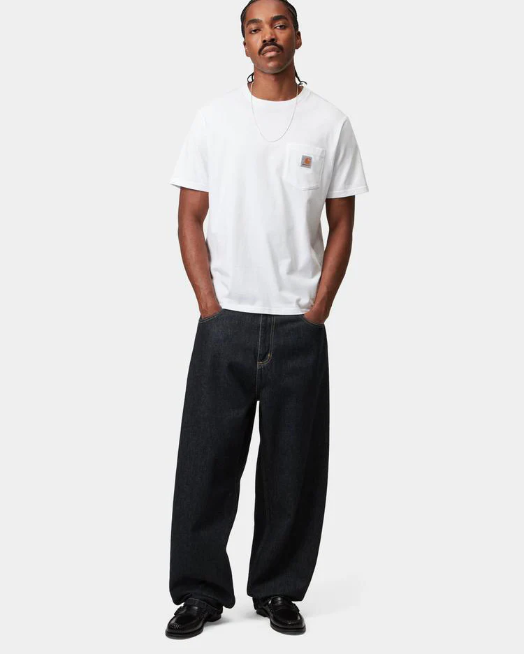 Carhartt WIP Brandon Pant Loose Straight Mens Jeans - Blue Rinsed - Image 4