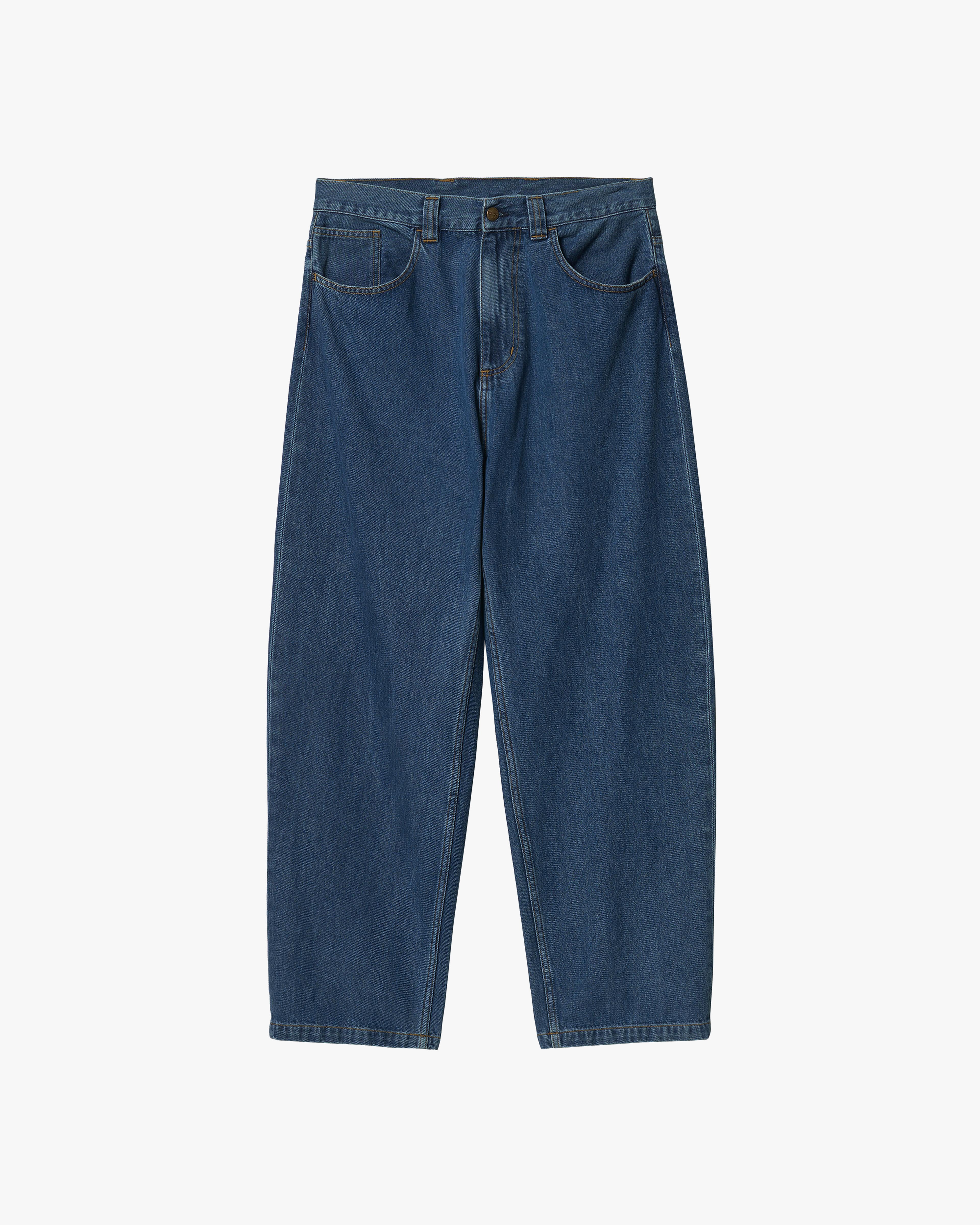 Carhartt WIP Brandon Pant Loose Straight Mens Jeans - Blue Stone Washed - Image 6