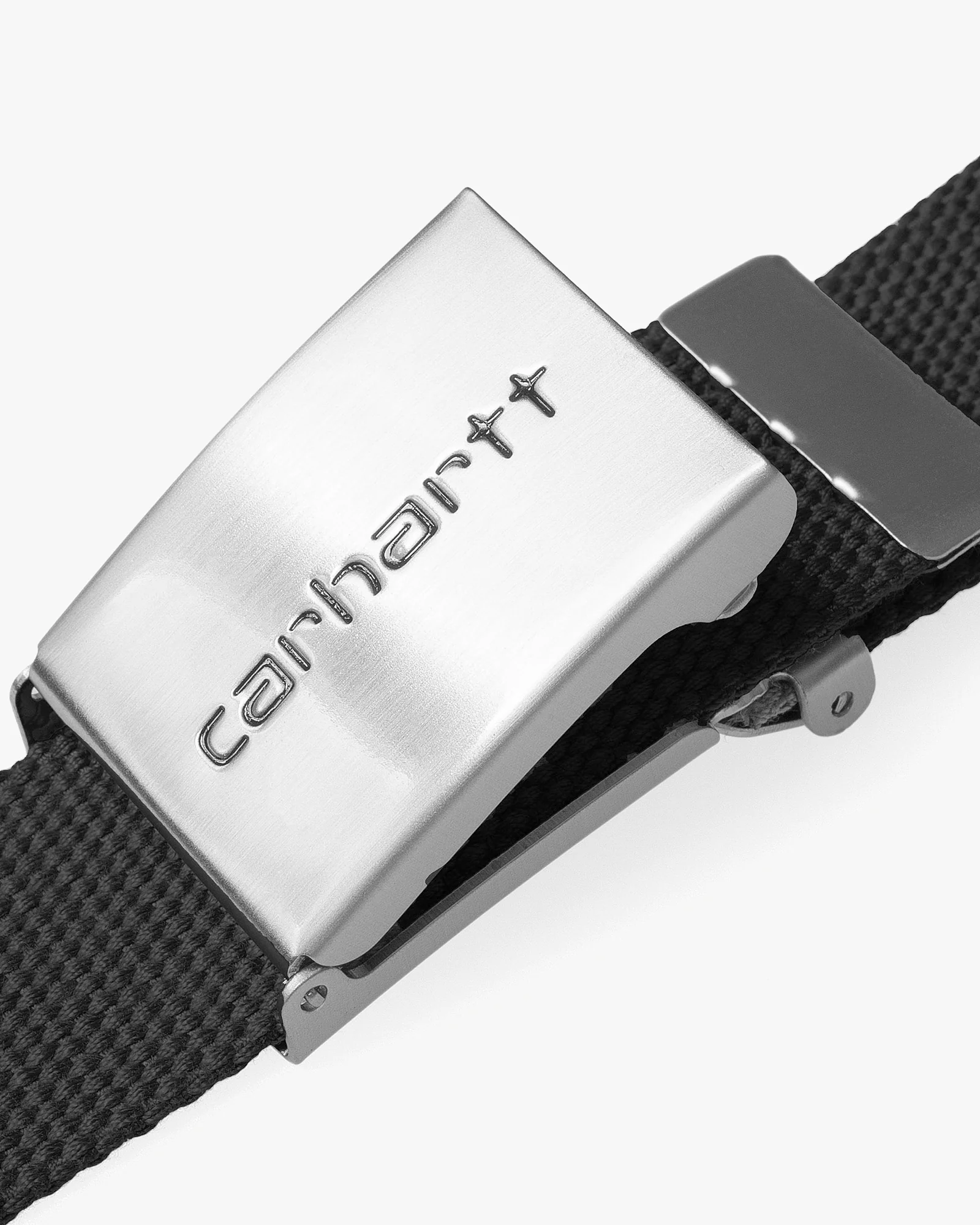 Carhartt WIP Clip Belt Chrome - Black - Image 3