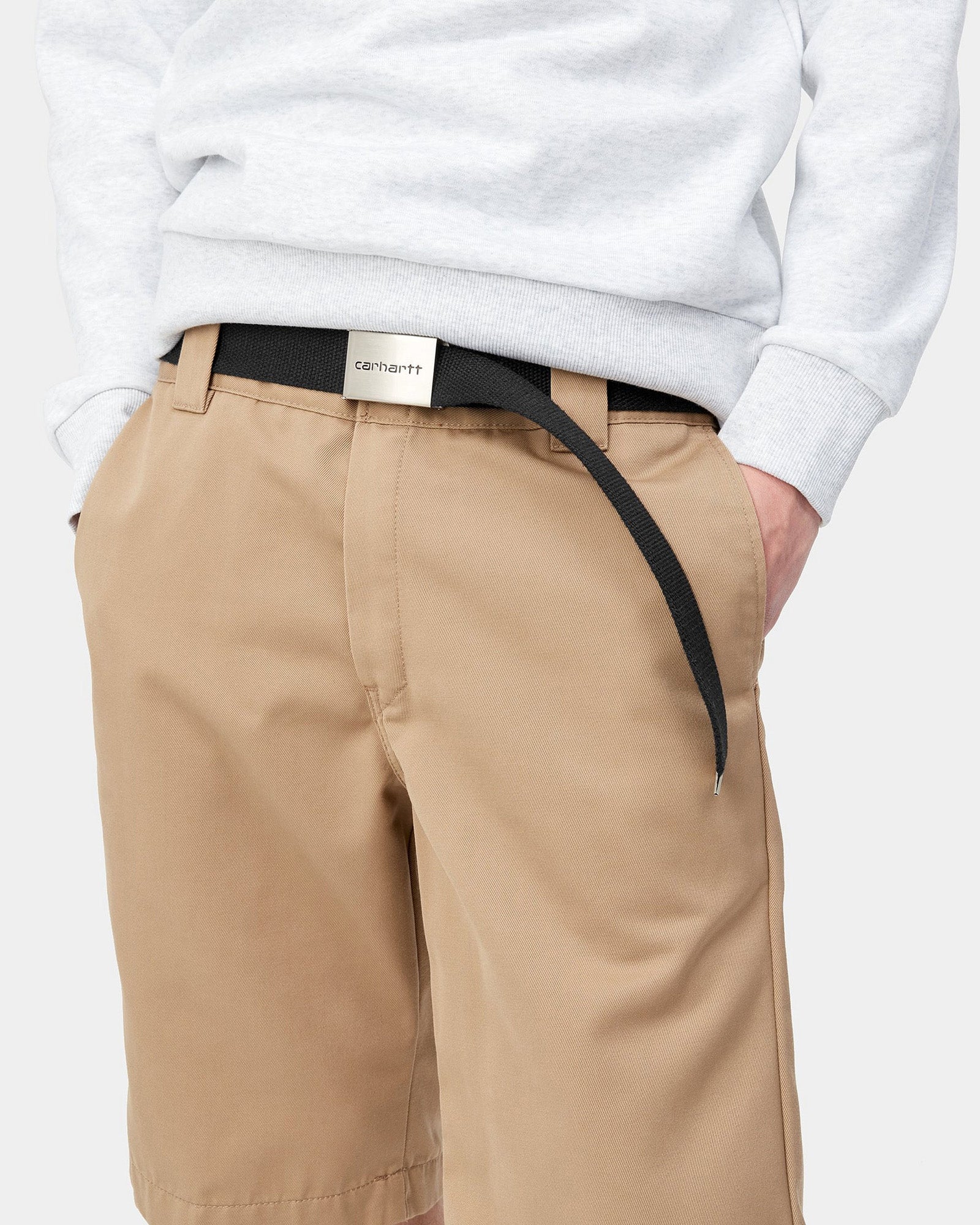 Carhartt WIP Clip Belt Chrome - Black - Image 4