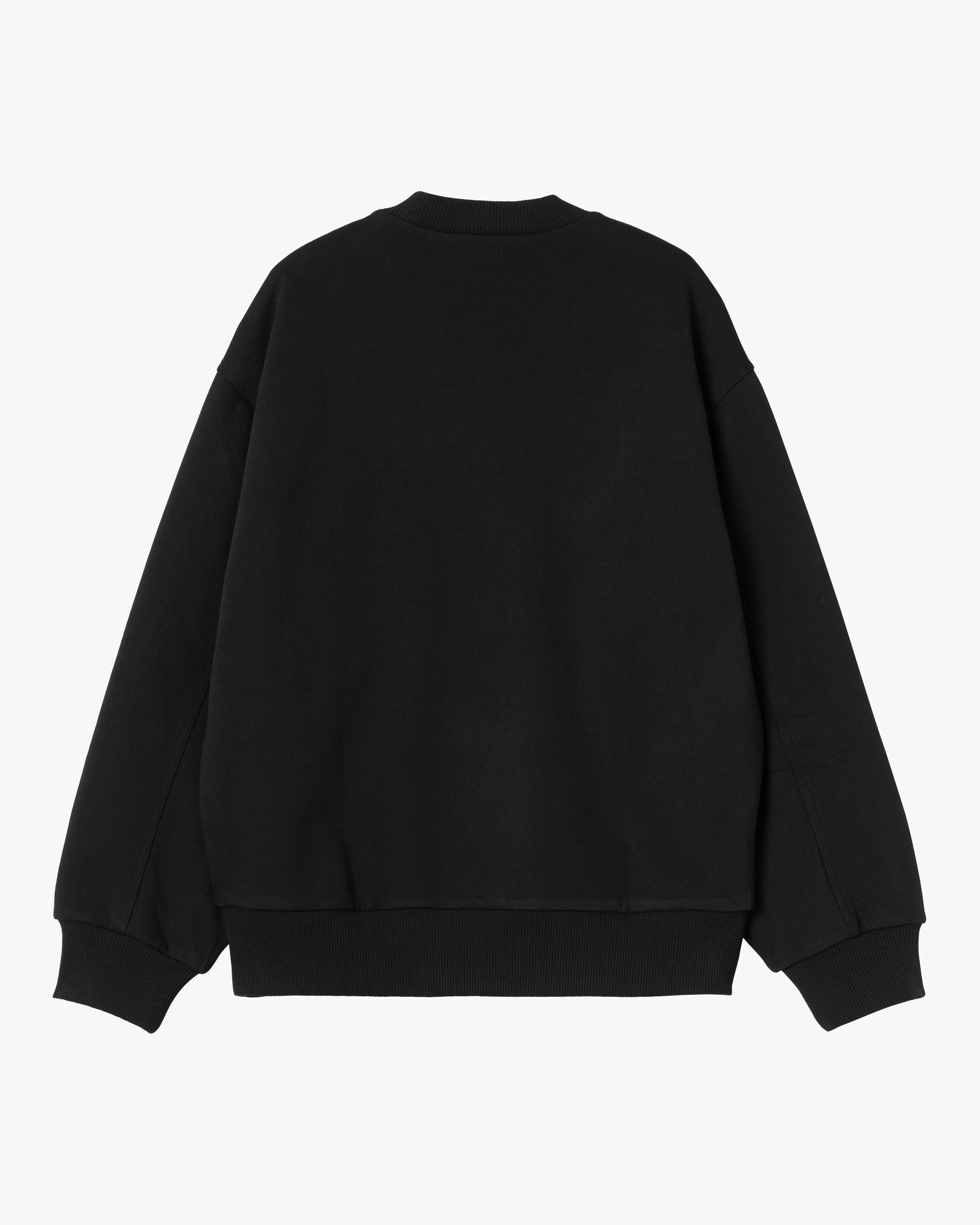 Carhartt WIP Detroit Sweat - Black Stone Washed - Image 5