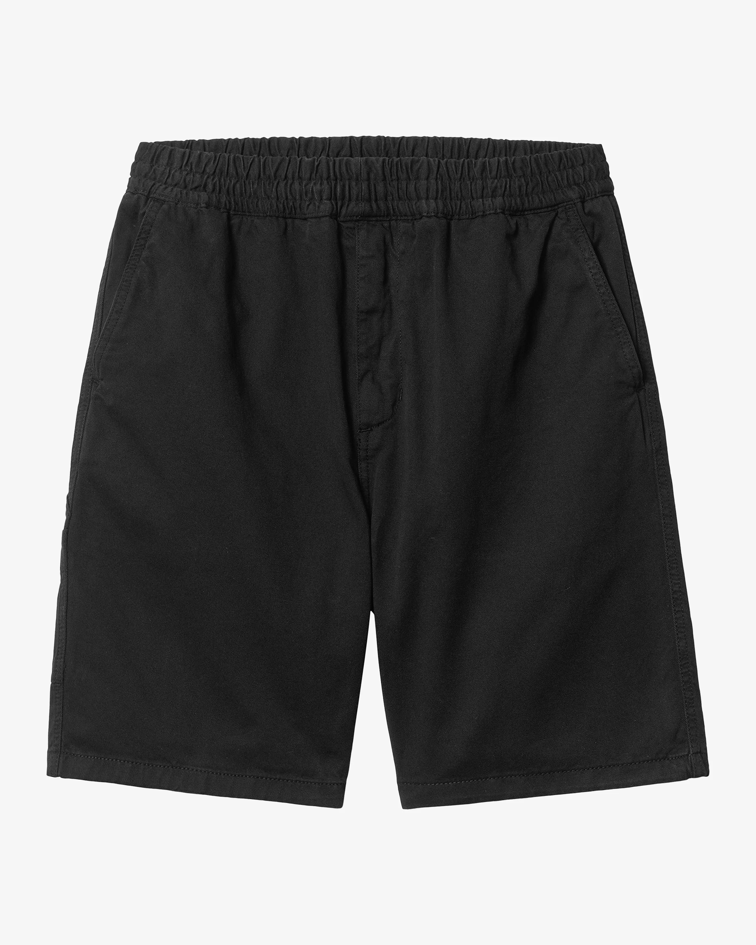 Carhartt WIP Flint Shorts - Black Garment Dyed - Image 5
