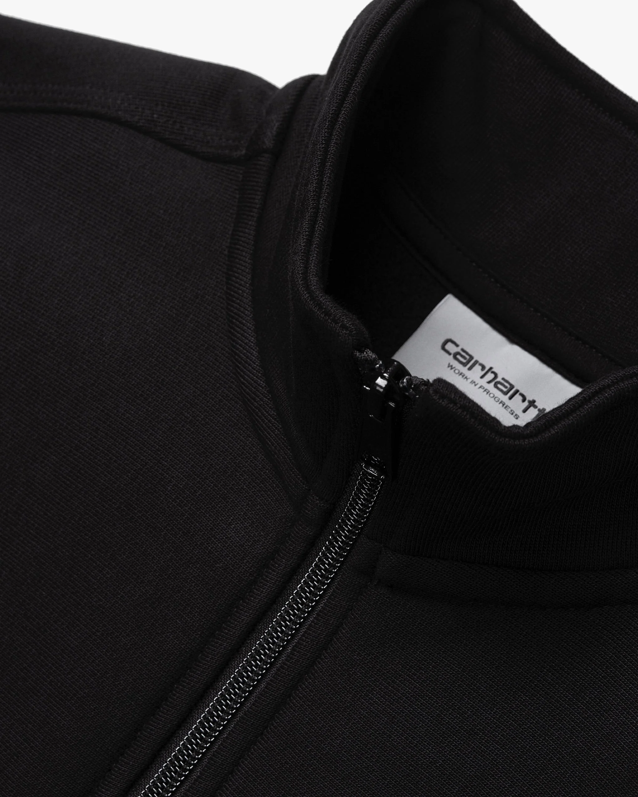 Carhartt WIP Half Zip American Script Sweat - Black - Image 7