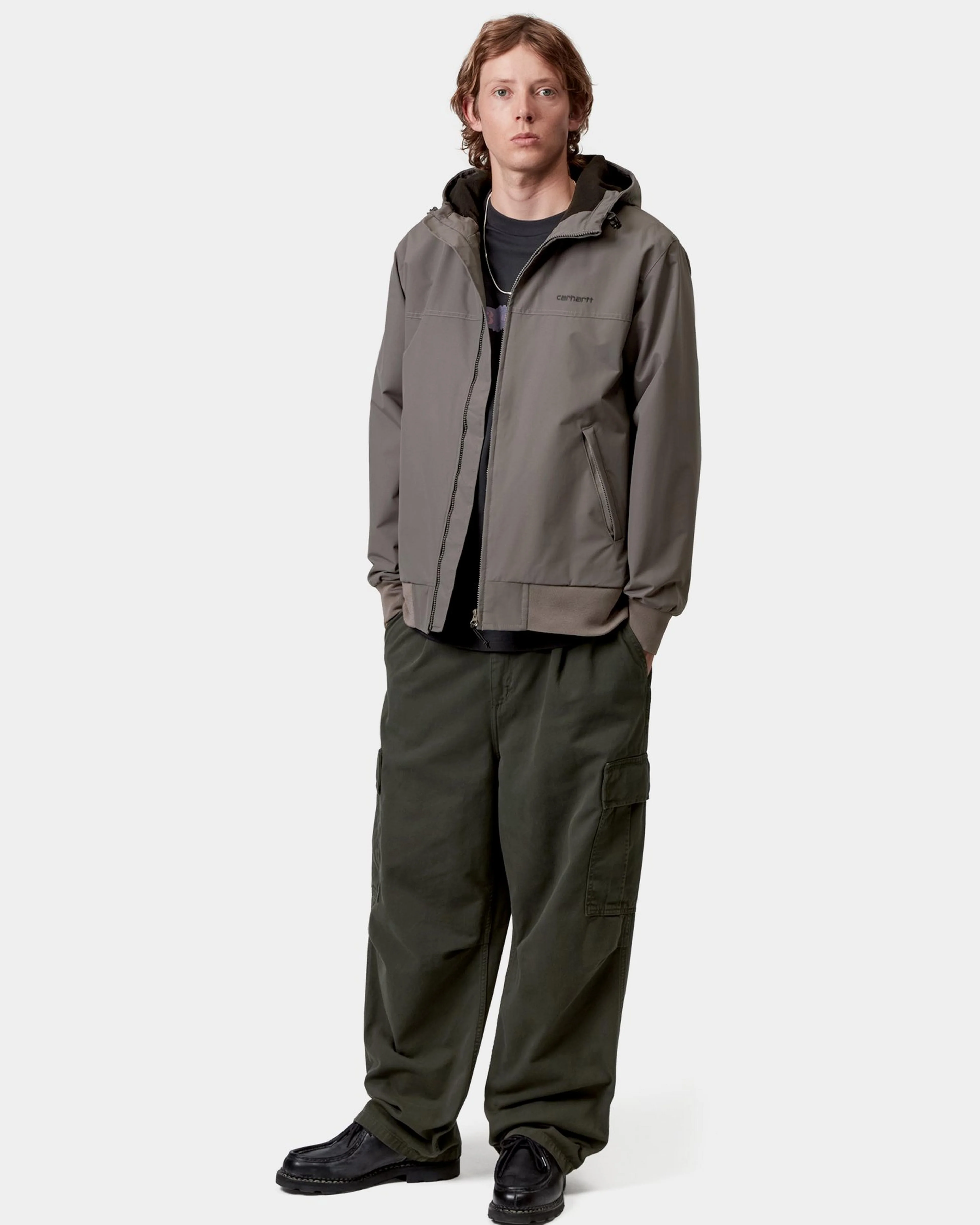 Carhartt WIP Hooded Sail Jacket - Porphyry / Black - Image 5