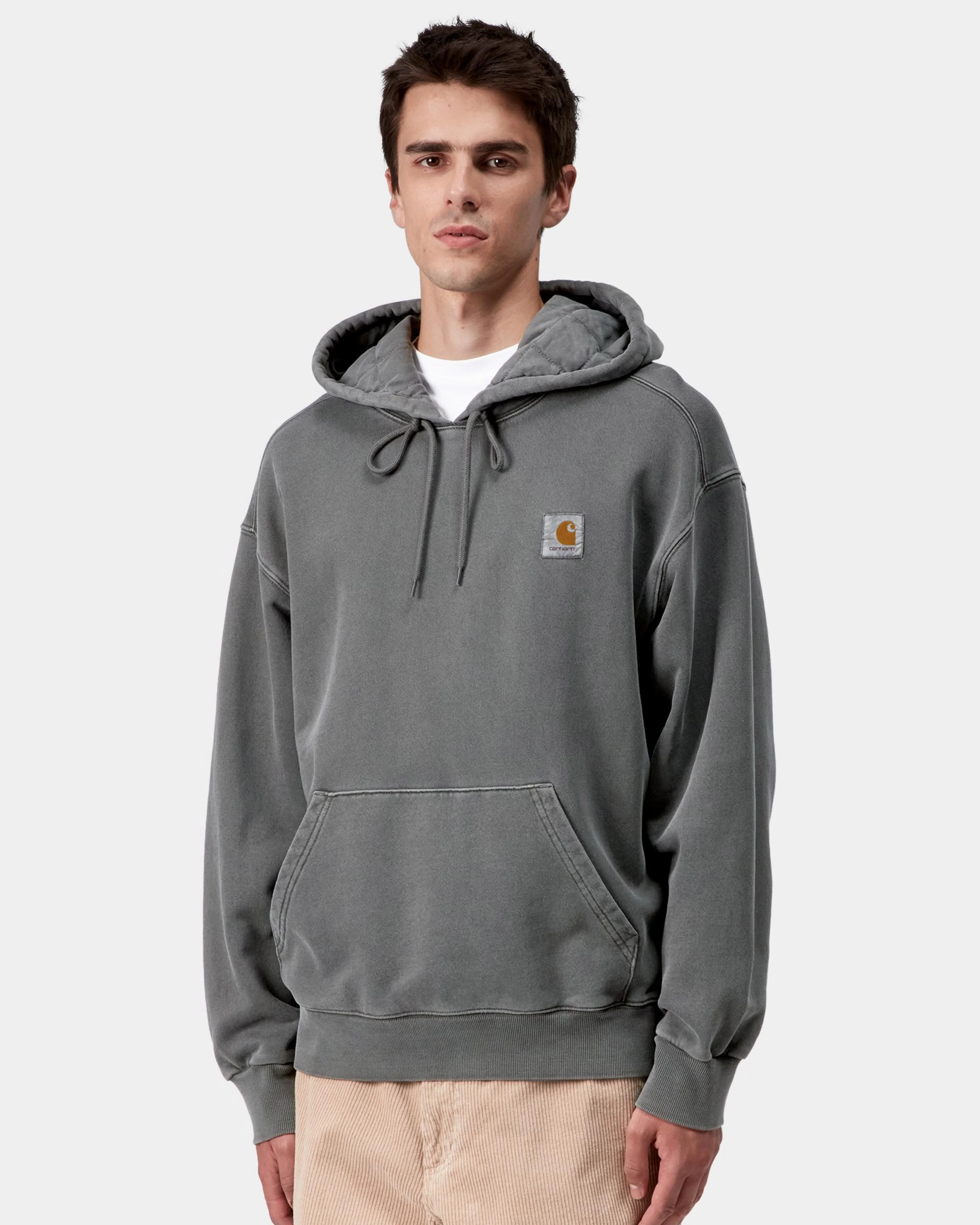 Carhartt WIP Hooded Vista Sweat - Black Garment Dyed - Image 2