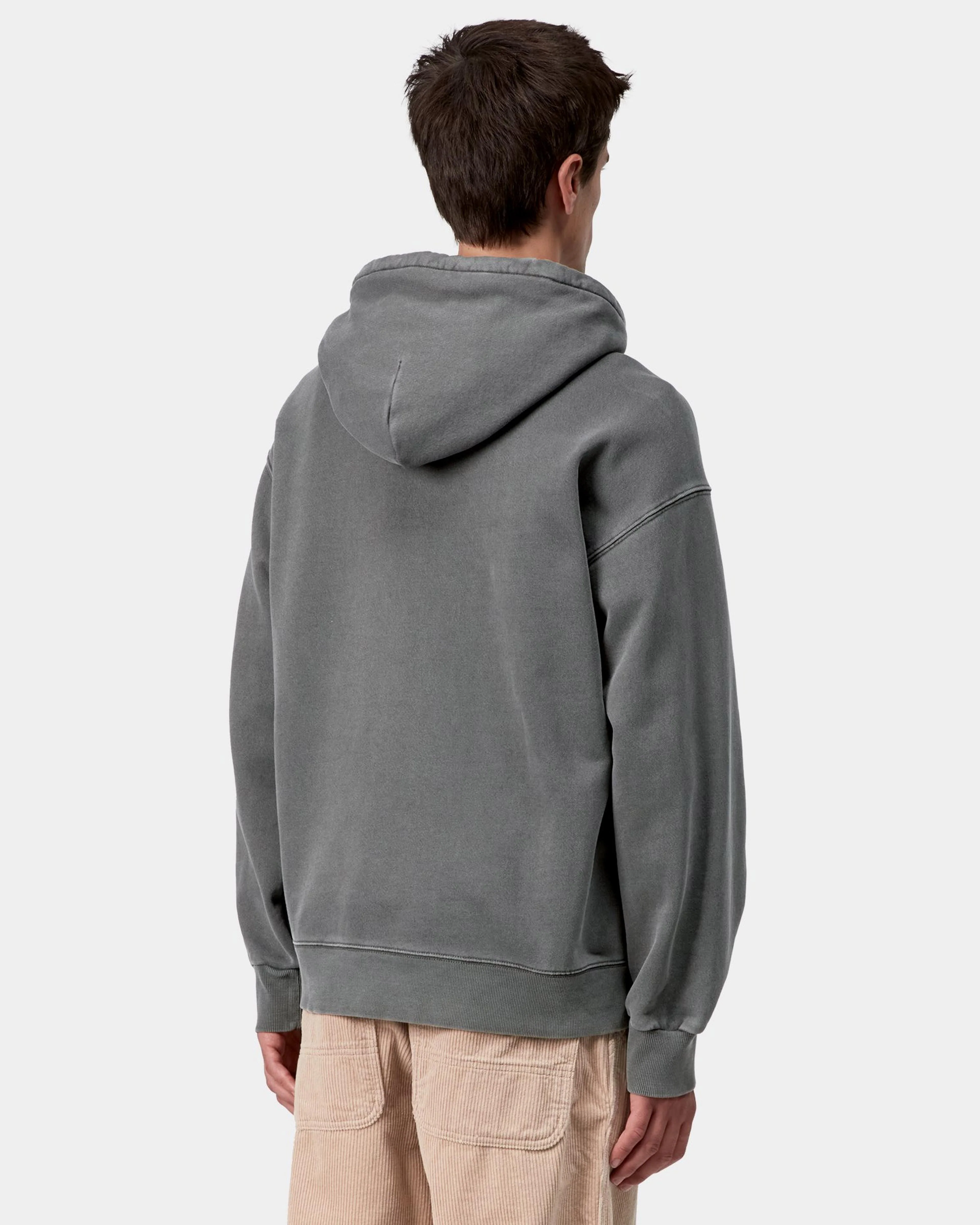 Carhartt WIP Hooded Vista Sweat - Black Garment Dyed - Image 3