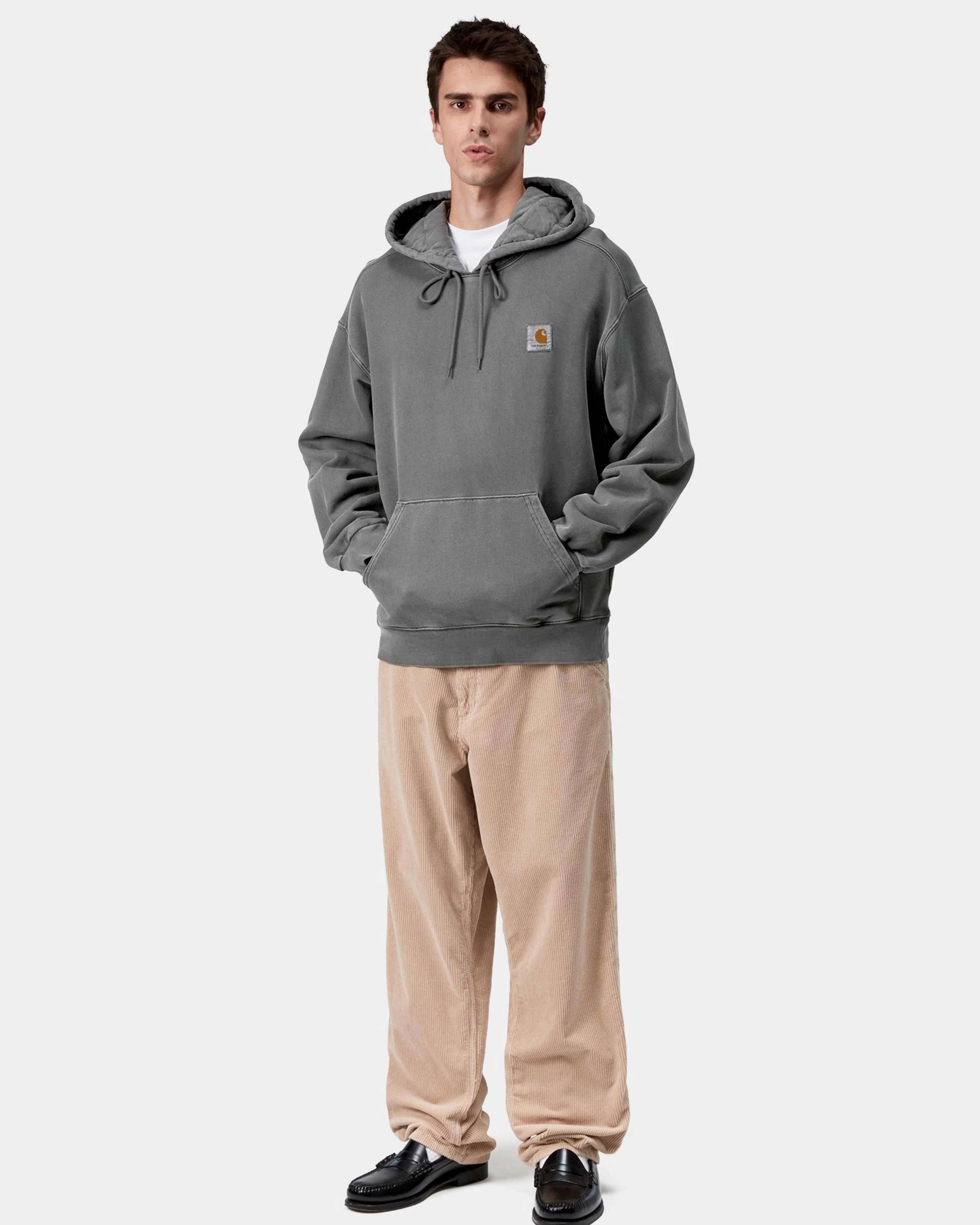 Carhartt WIP Hooded Vista Sweat - Black Garment Dyed - Image 4