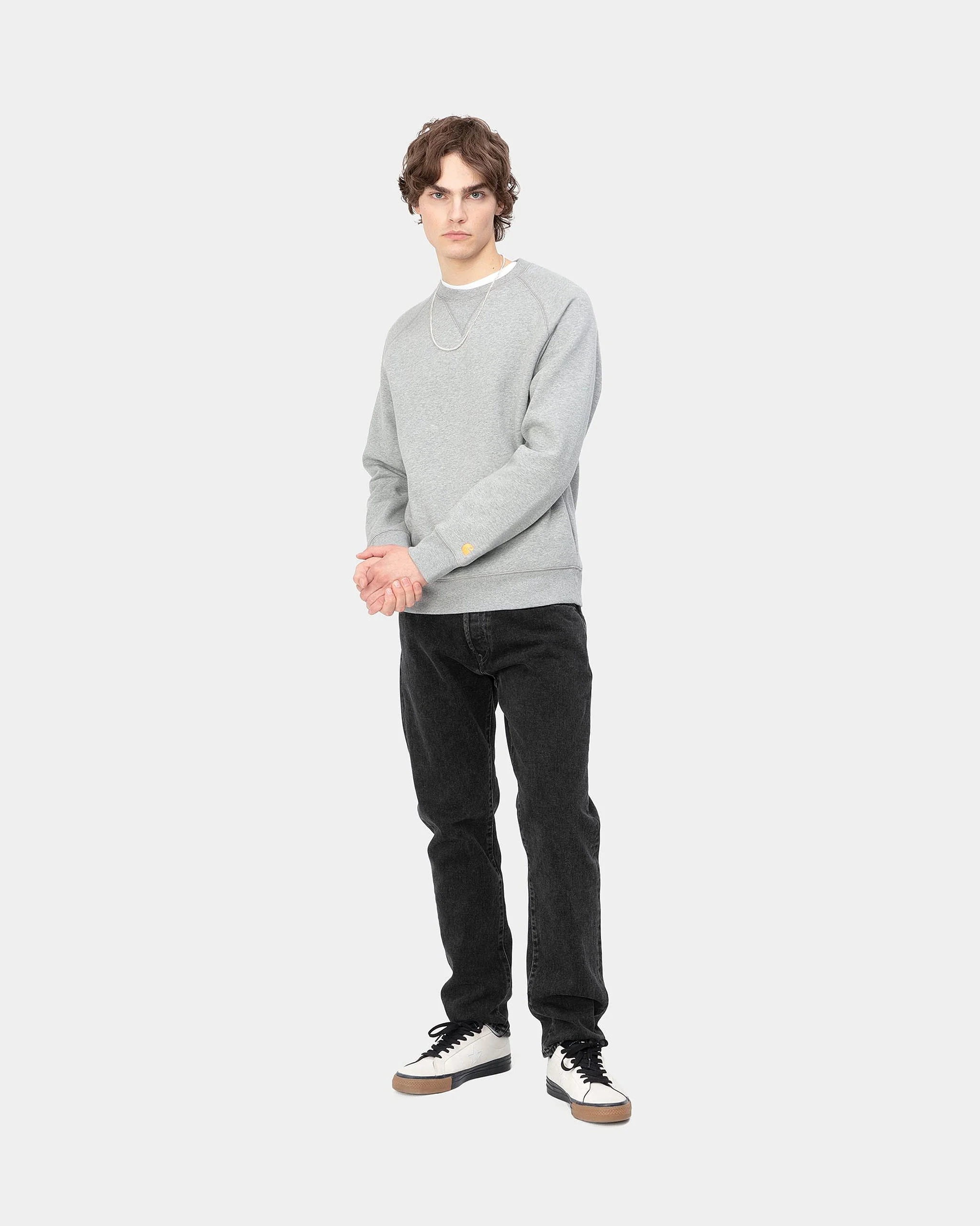 Carhartt WIP Klondike Pant Regular Tapered Mens Jeans - Black Stone Washed - Image 4