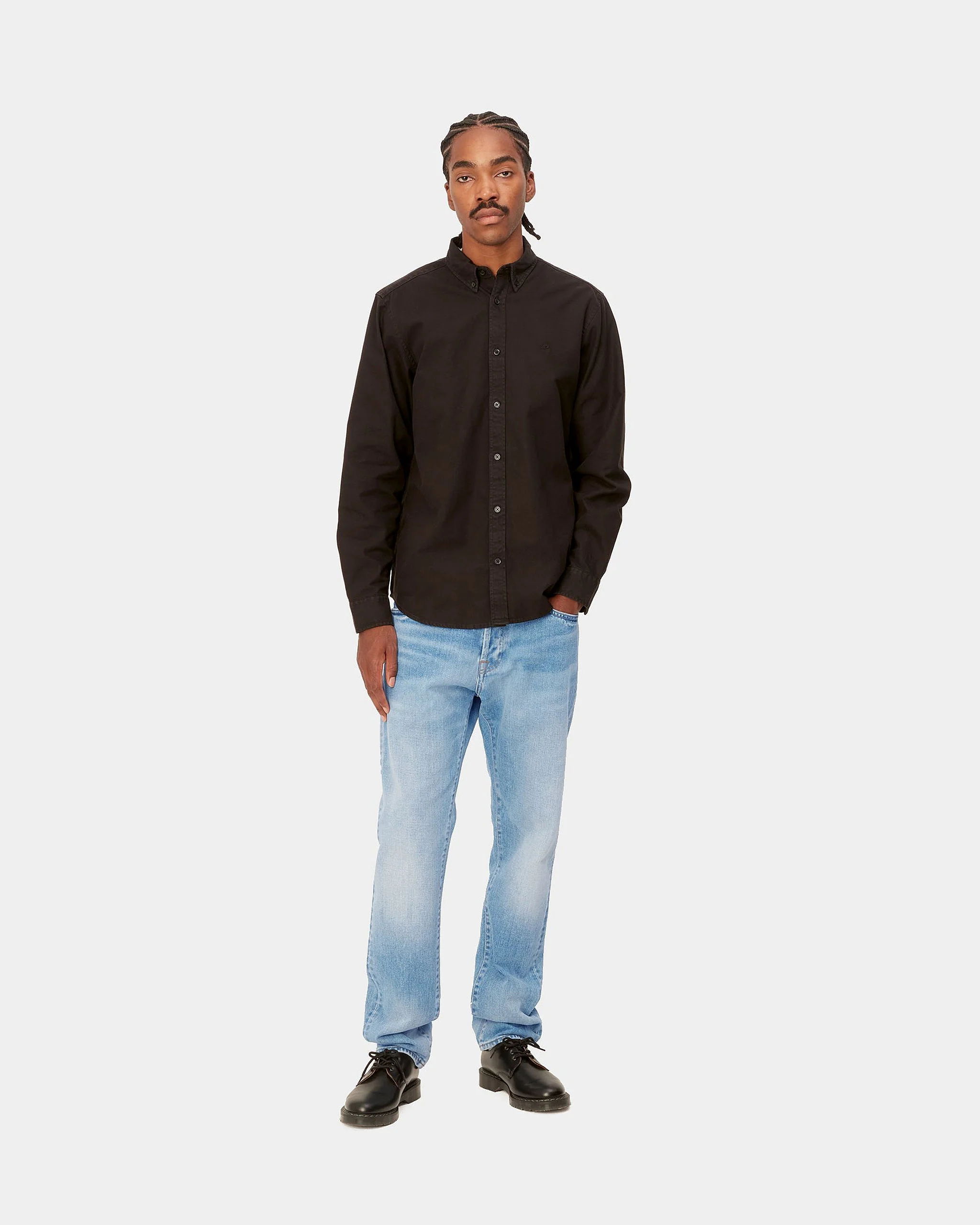 Carhartt WIP Klondike Pant Regular Tapered Mens Jeans - Blue Light Used Wash - Image 4