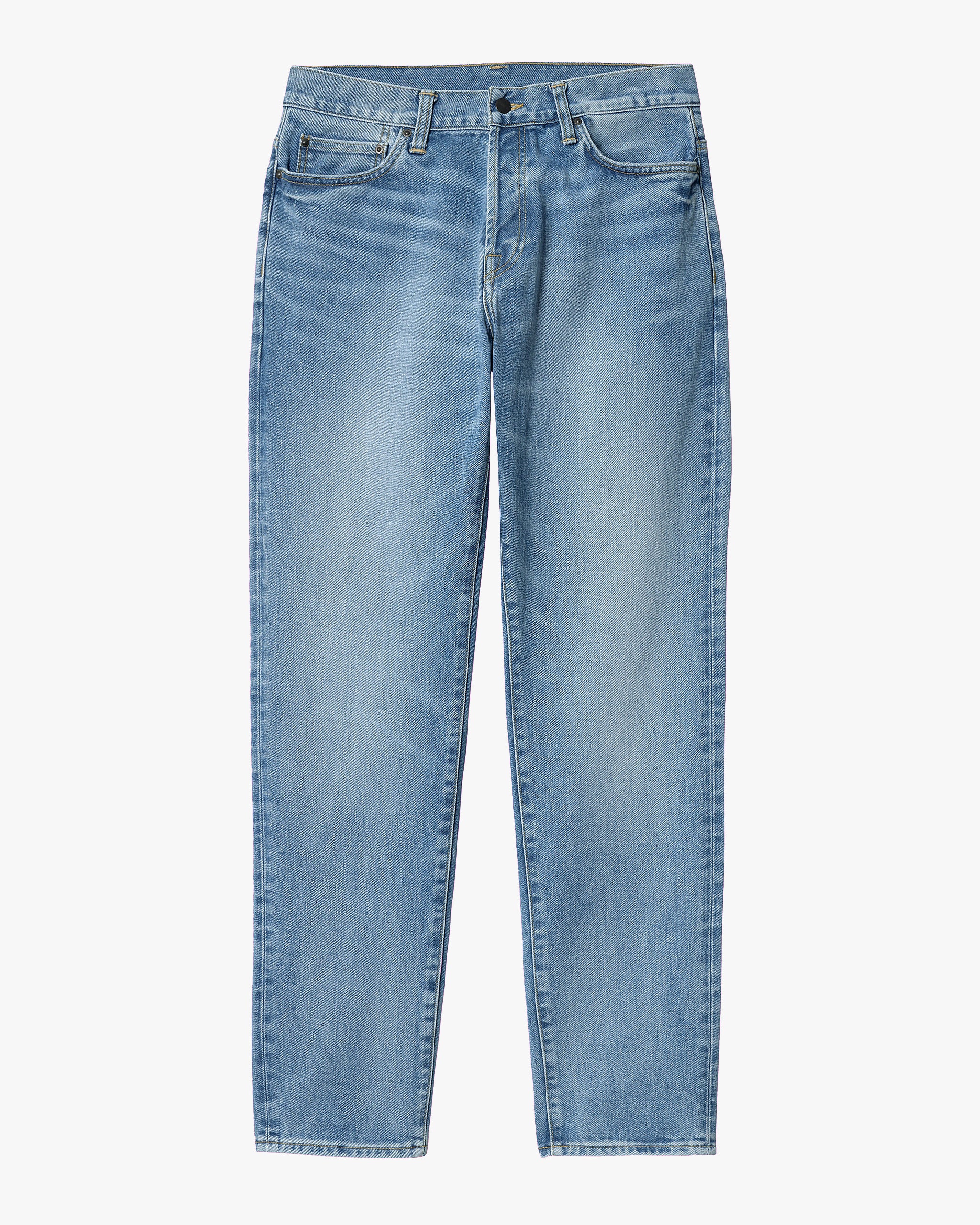 Carhartt WIP Klondike Pant Regular Tapered Mens Jeans - Blue Light Used Wash - Image 5