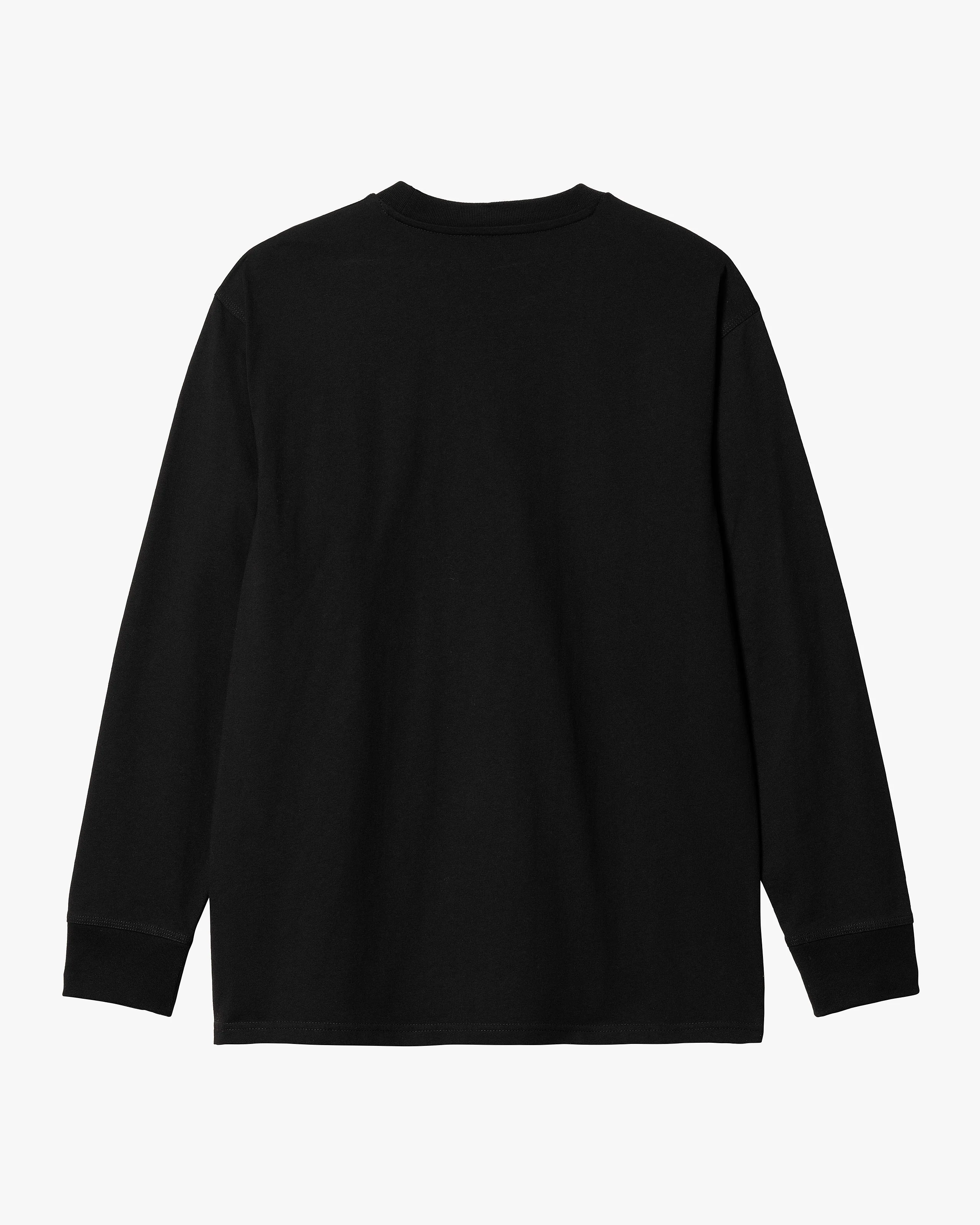 Carhartt WIP L/S American Script Tee - Black - Image 7